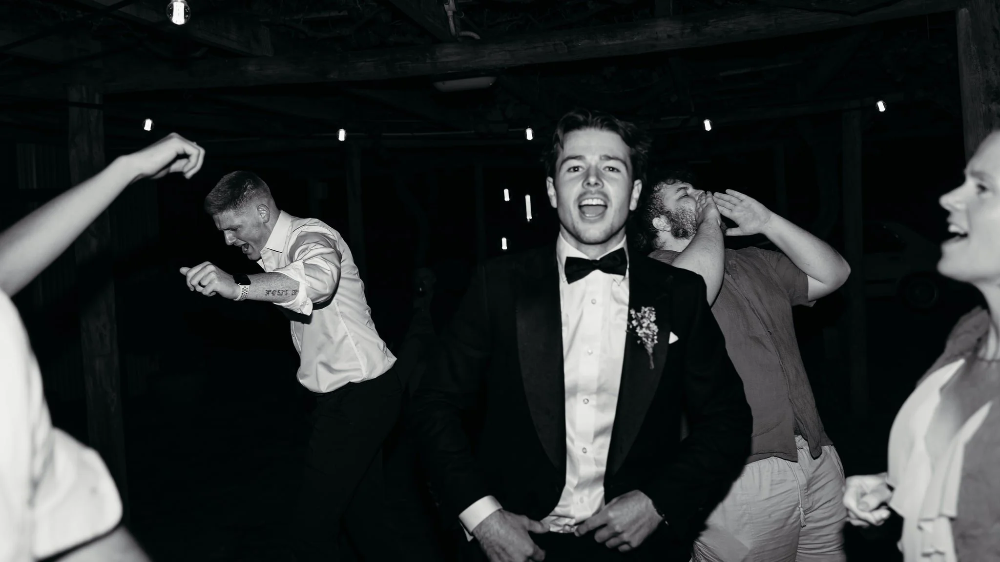 Adelaide hills wedding photographer flash photography dancing groom candid