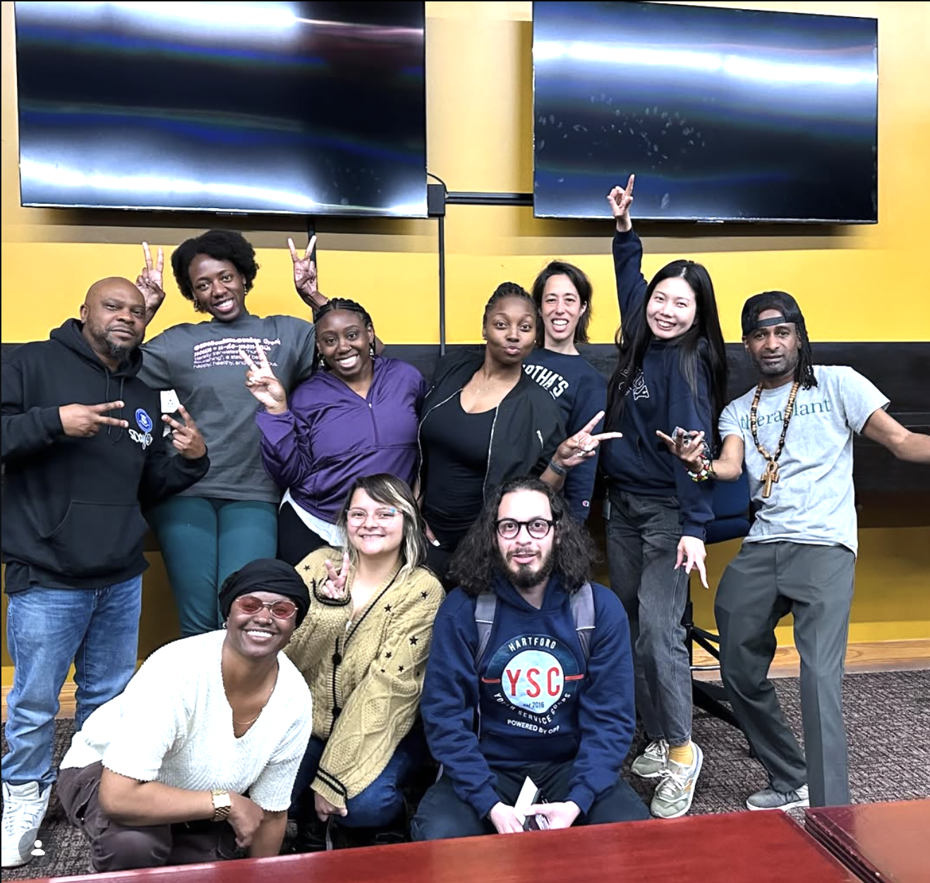 Artists of Color Accelerate Fellowship cohort photo featuring Connecticut artists, creatives, and cultural leaders participating in collaborative arts leadership and community impact programming.