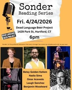 “Featured poet and storyteller participating in a live literary reading series focused on poetry, creative writing, and spoken word performance.”