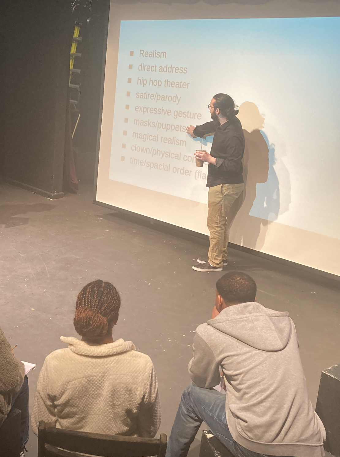 Theater instructor and spoken word educator teaching creative arts curriculum at Greater Hartford Arts Academy in Hartford Connecticut.