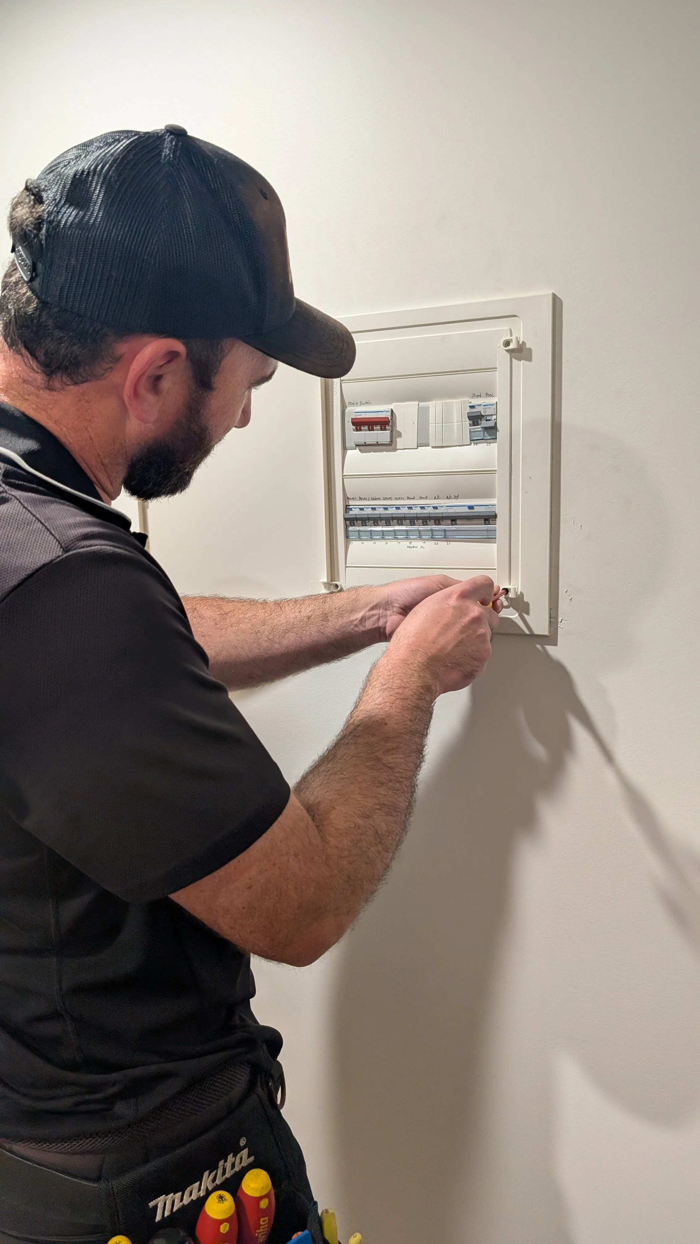 Tom, owner of TopSpec Electrical, a trade business supported by Thrive Business Support with professional admin services that reduce interruptions and free up time during on site work.