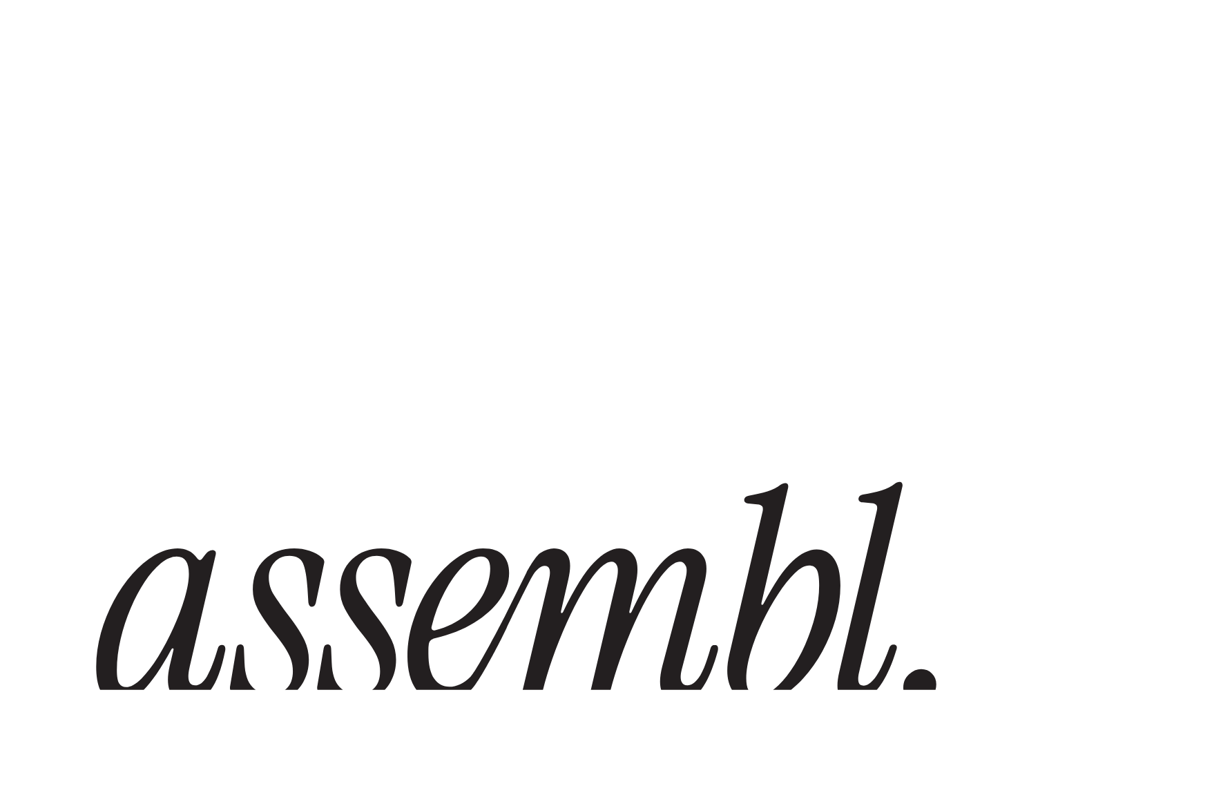 Black and white assembl logo