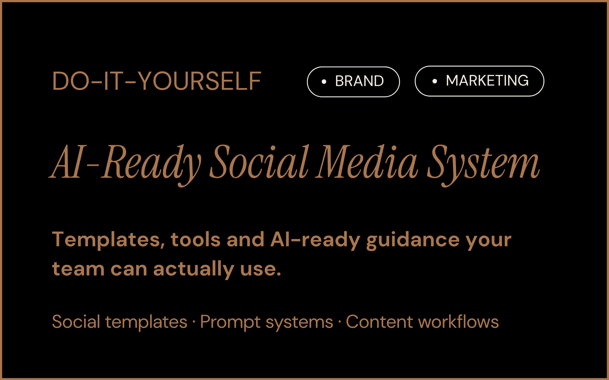 Assembl Studio AI-Ready Social Media System overview describing templates, prompt systems and AI-ready content workflows.