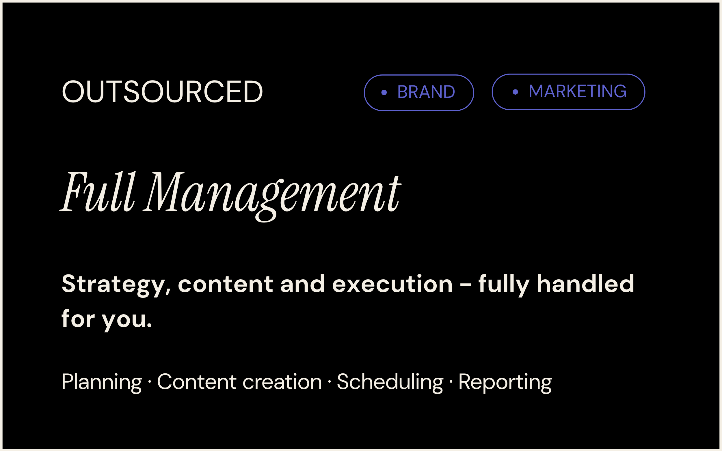 ssembl Studio Full Management including planning, content creation, scheduling and reporting.