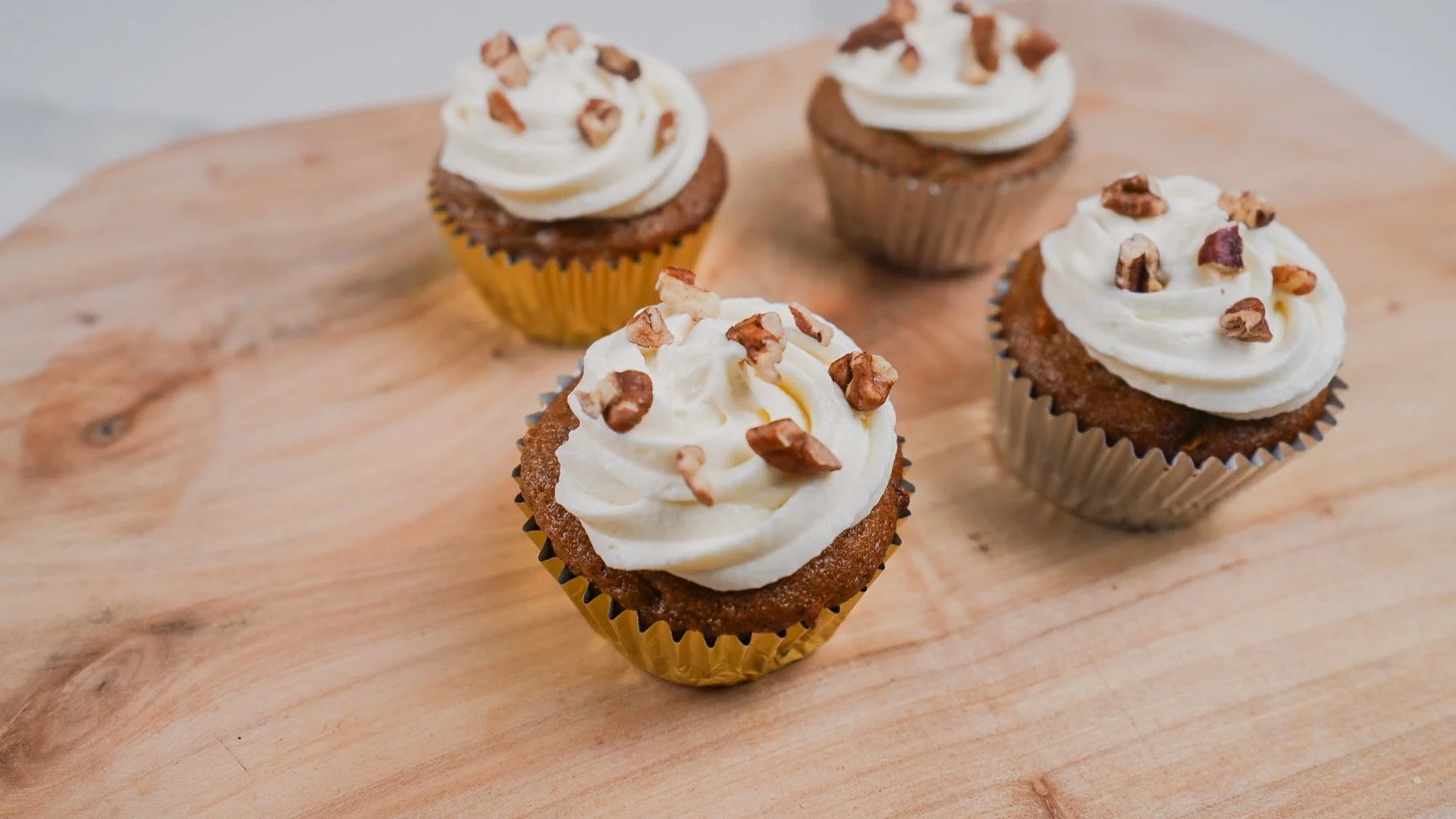 Carrot Pecan 12 Cupcakes