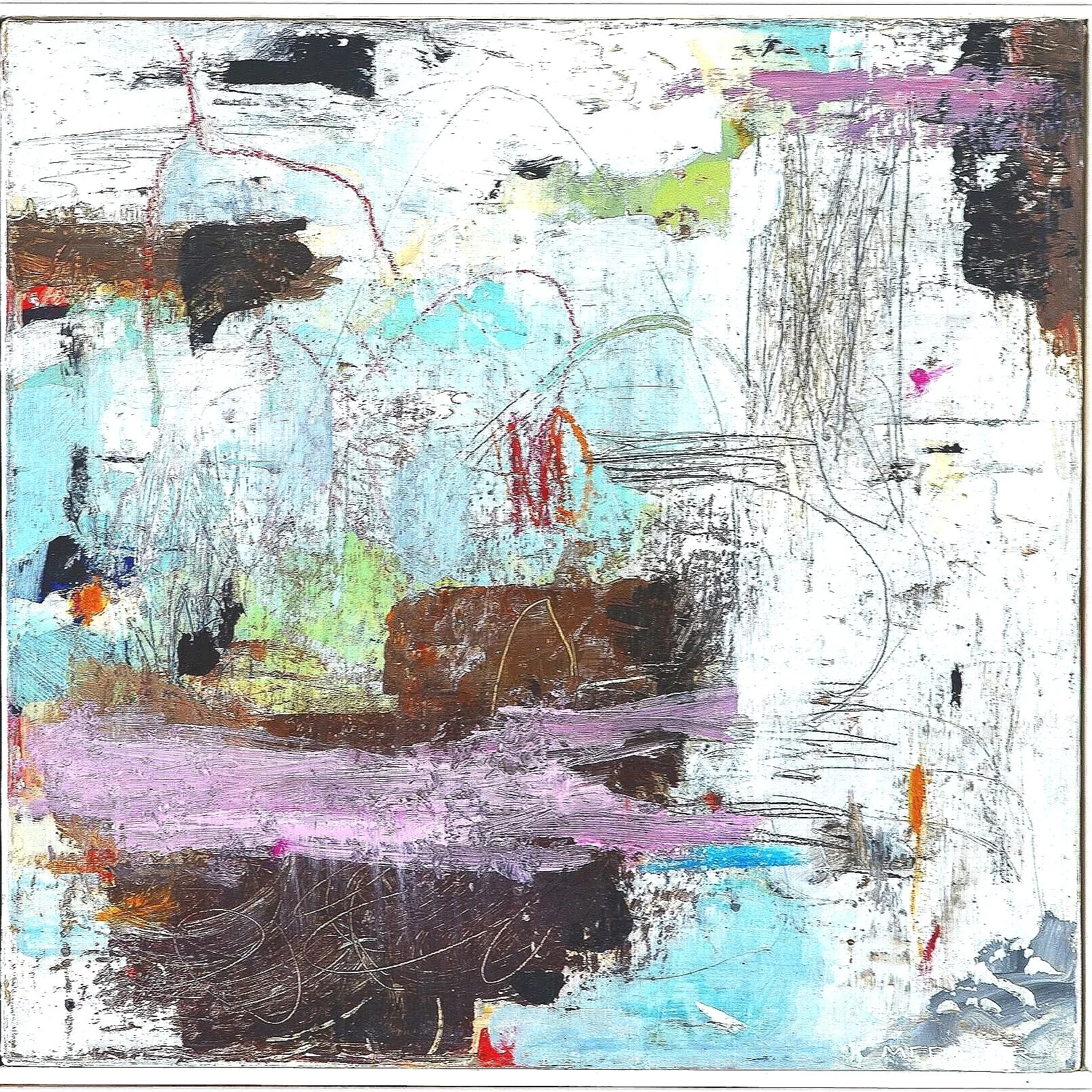  ABSTRACT II - MIXED MEDIA - 41x41CM