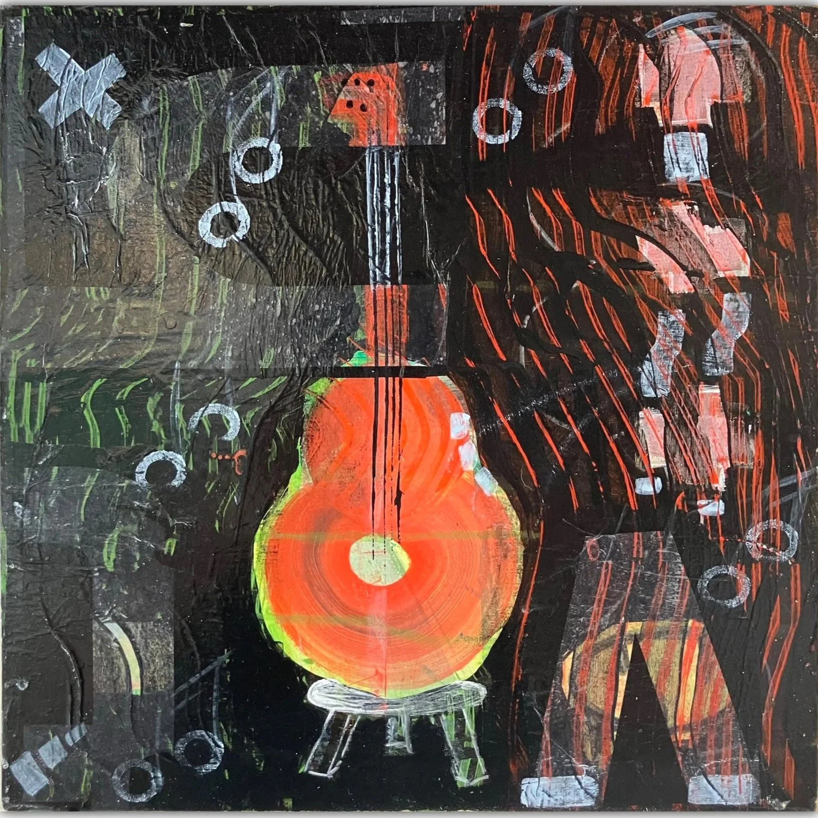 GEETAR - MIXED MEDIA  - 31 x 31CM
