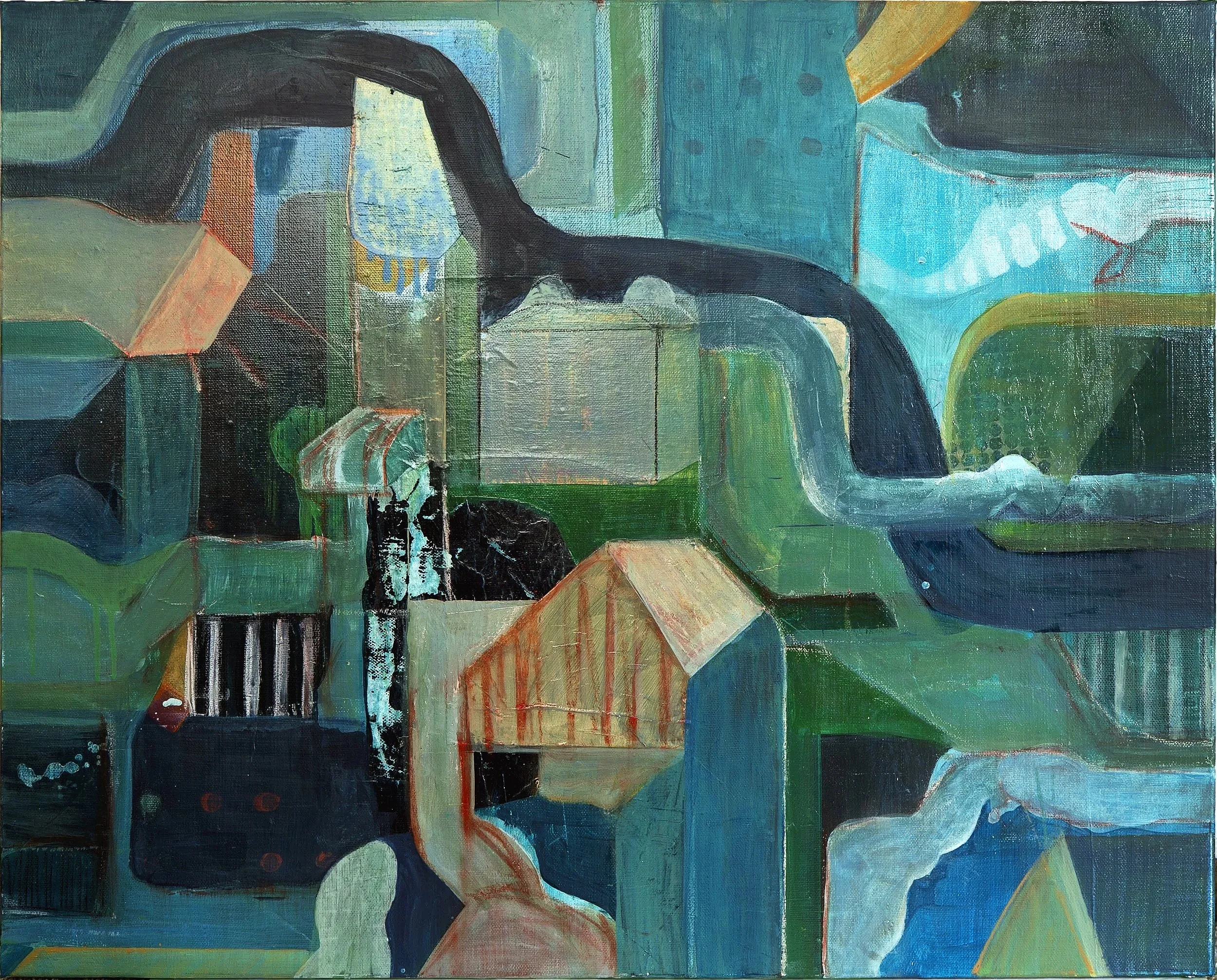 FLOATING WORLDS - 60 x 75 CM - ACRYLIC ON CANVAS