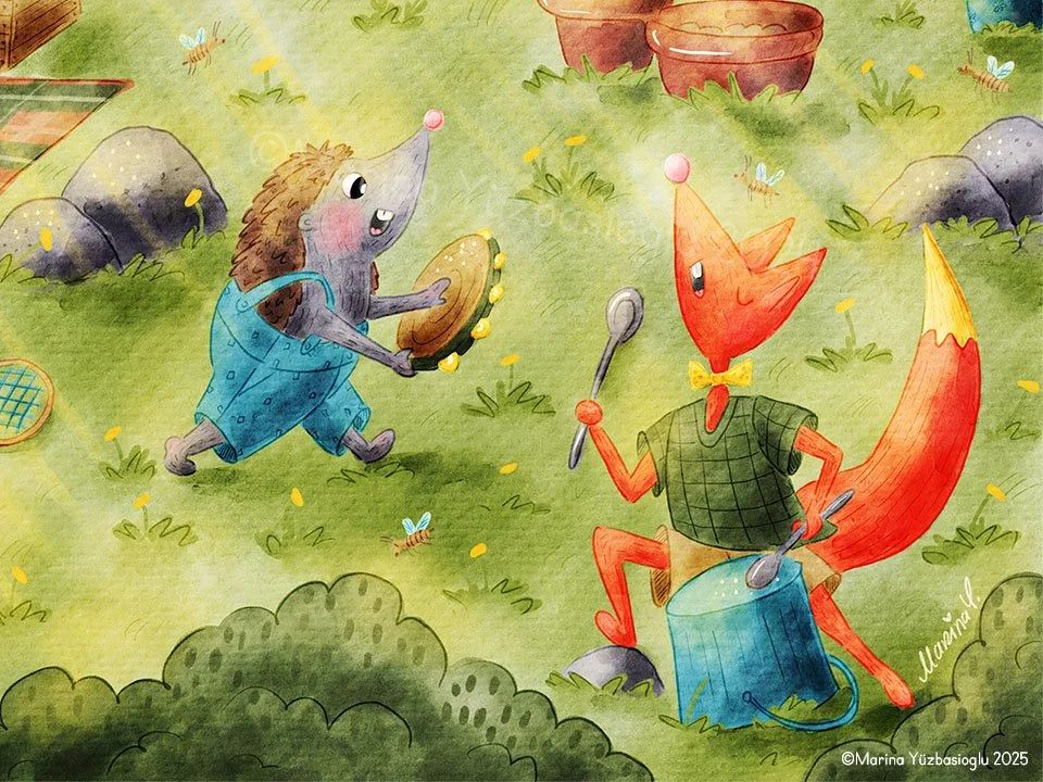 Fox-and-hedgehog-Making-Music-illustration.jpg