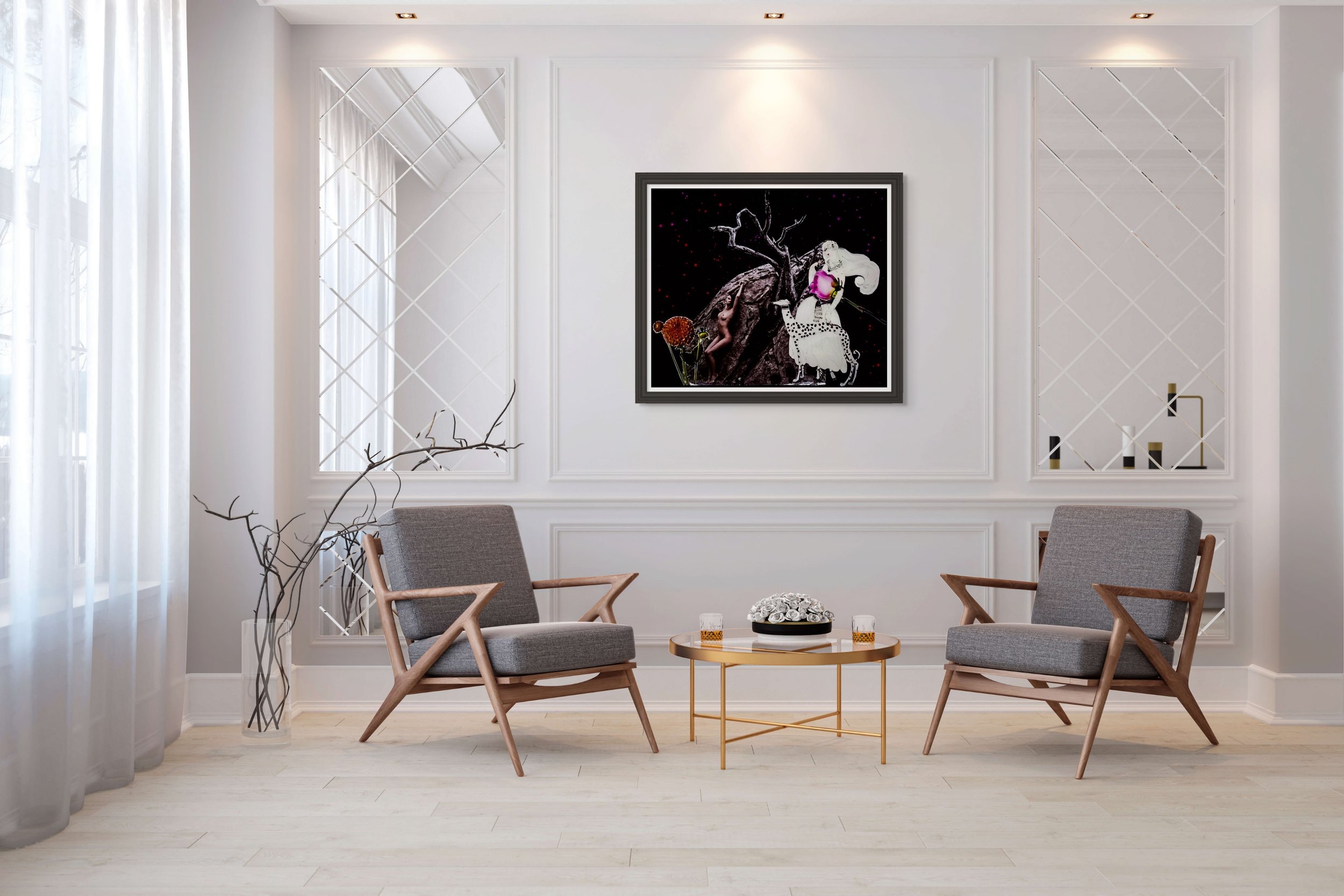 Virgo Blush | Collage | XXL Print | Minimal White Lounge