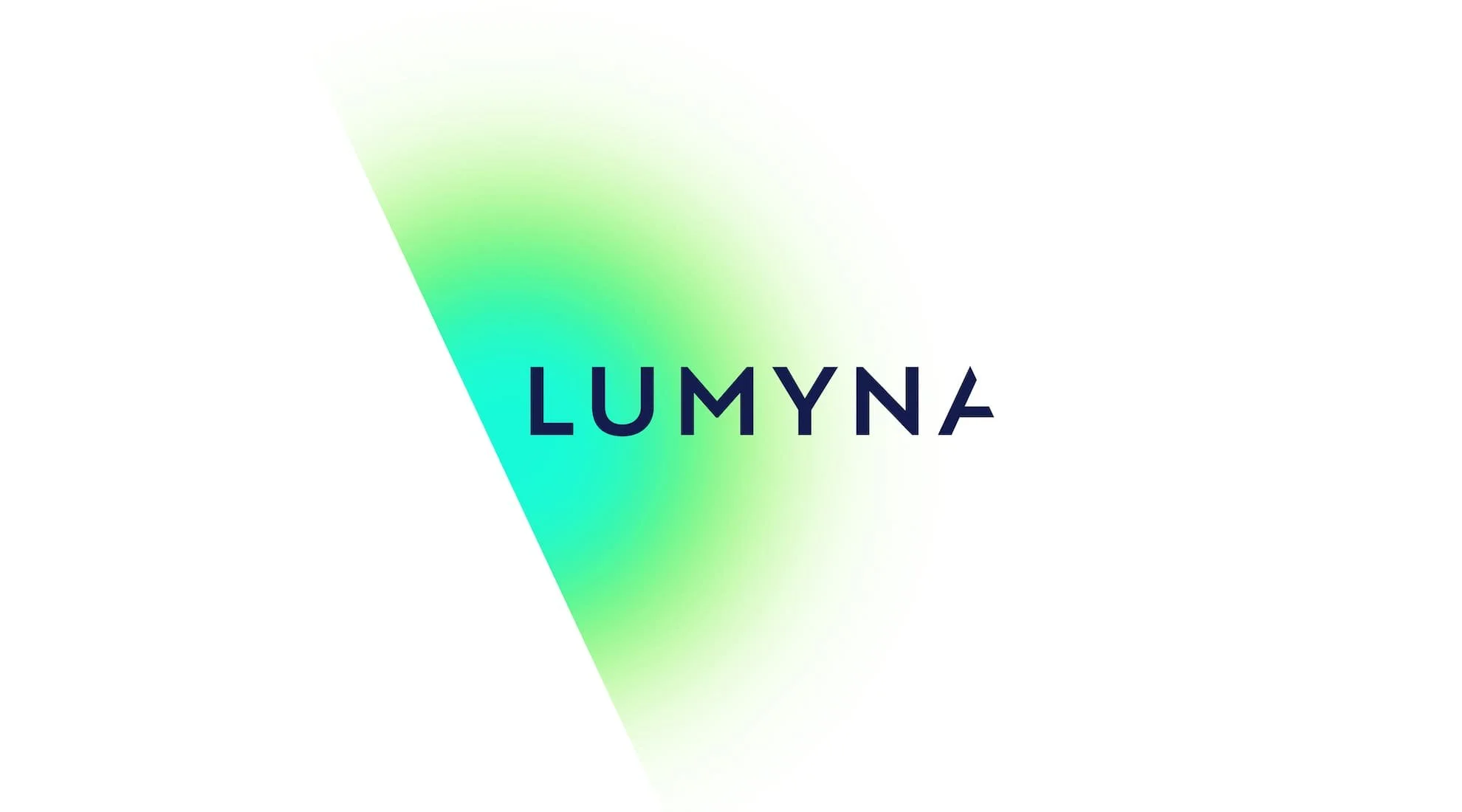 Logo de Lumyna avec dégradé de couleurs vert, bleu et violet sur fond blanc