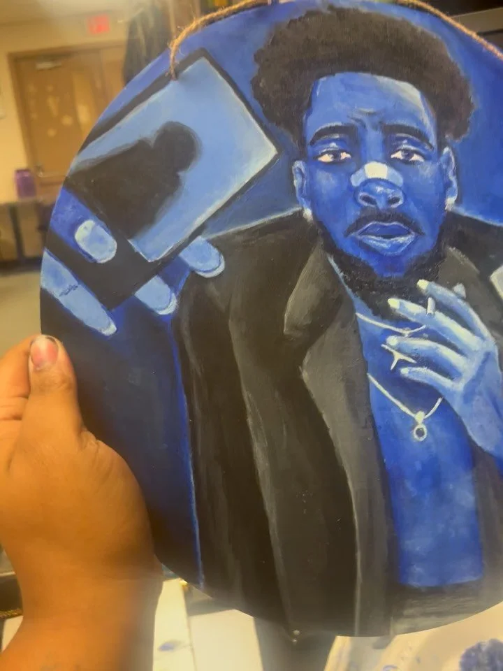 name is unknown but this done🥹

#wip #loccedkey #art #blackartist #blue #wood