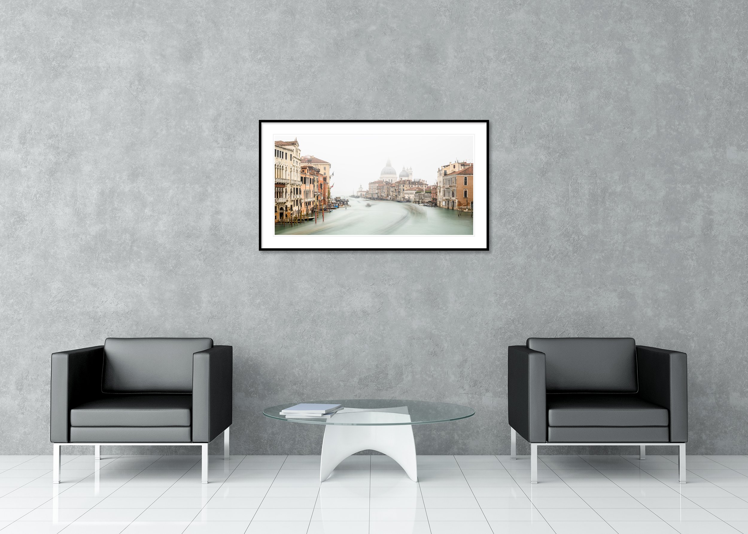 Gerald Berghammer - Grand Canal, Basilica Santa Maria della Salute, Venice, Archival pigment print, aluminium frame, passe-partout, anti reflex glass