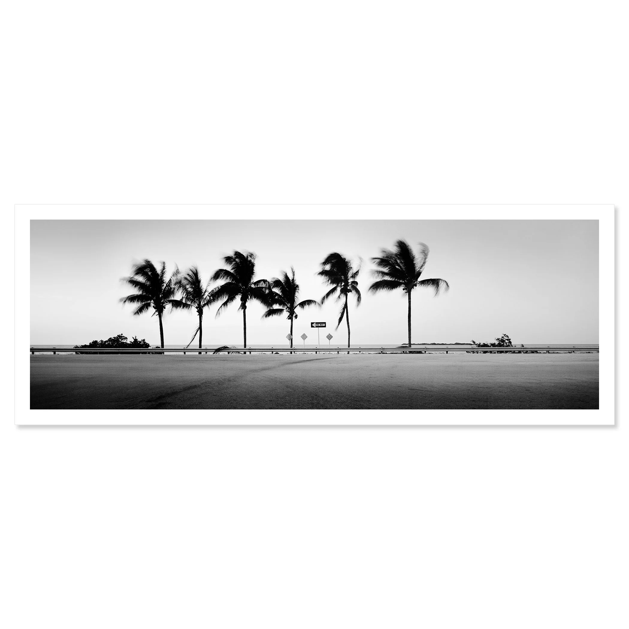 One Way Panorama Study 1 shown as a black-and-white fine art print on Hahnemühle Photo Rag Baryta by Gerald Berghammer.