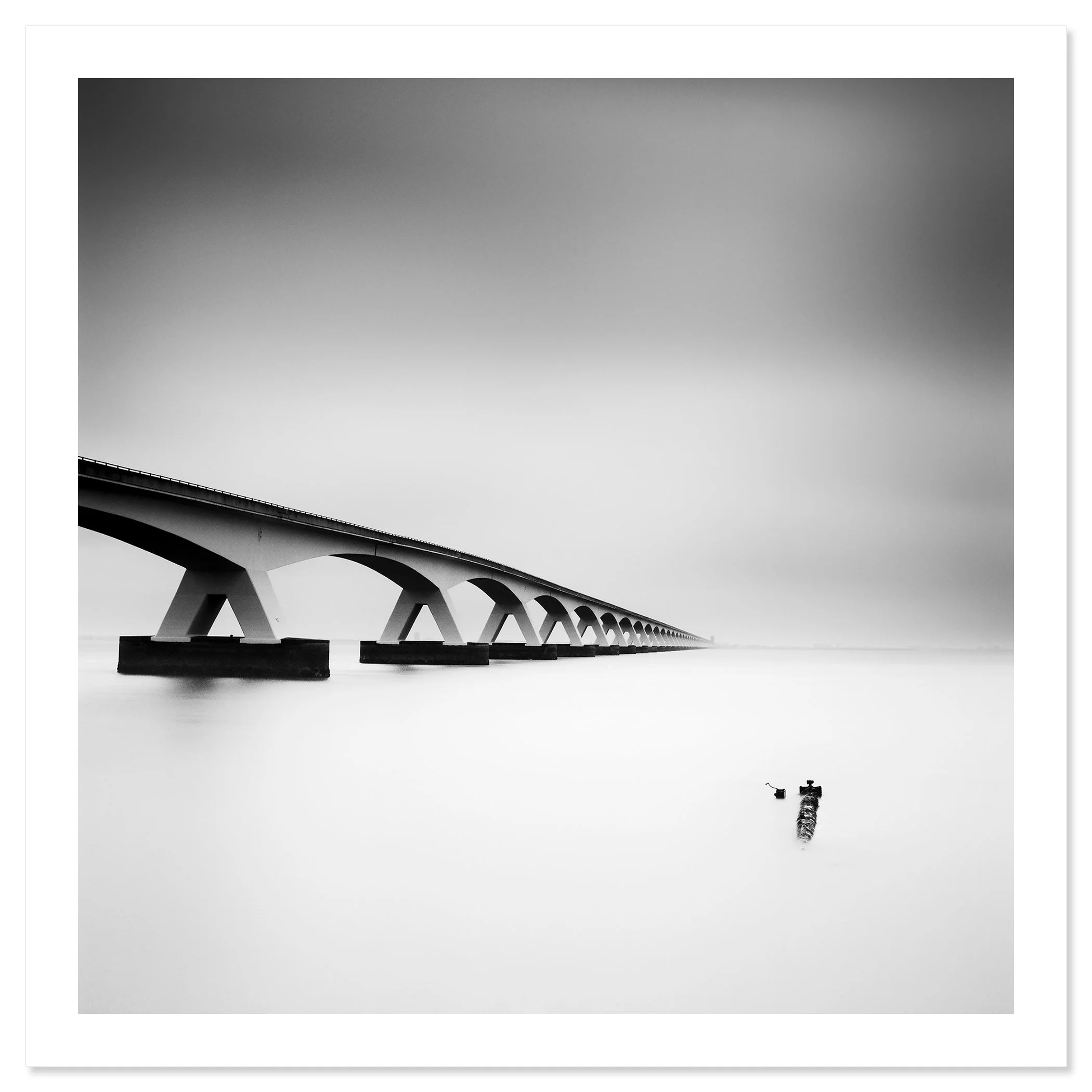 Zeeland Bridge Study 1 shown as an archival pigment fine art print by Gerald Berghammer.