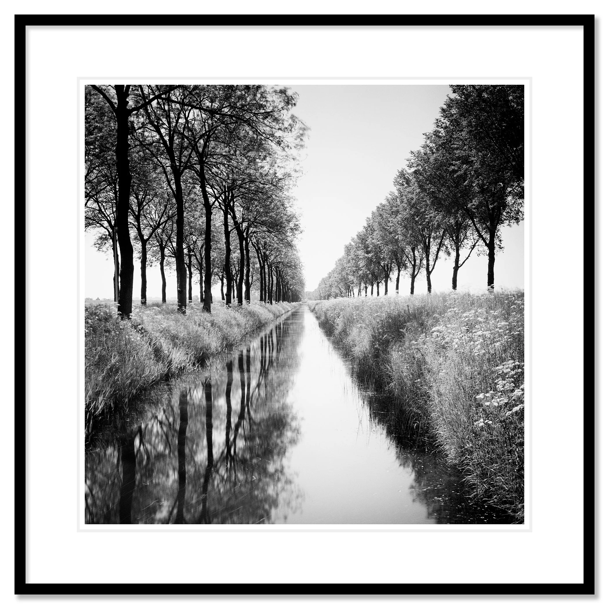 Gracht Study 1, Netherlands archival pigment print in a black aluminium frame with white mount