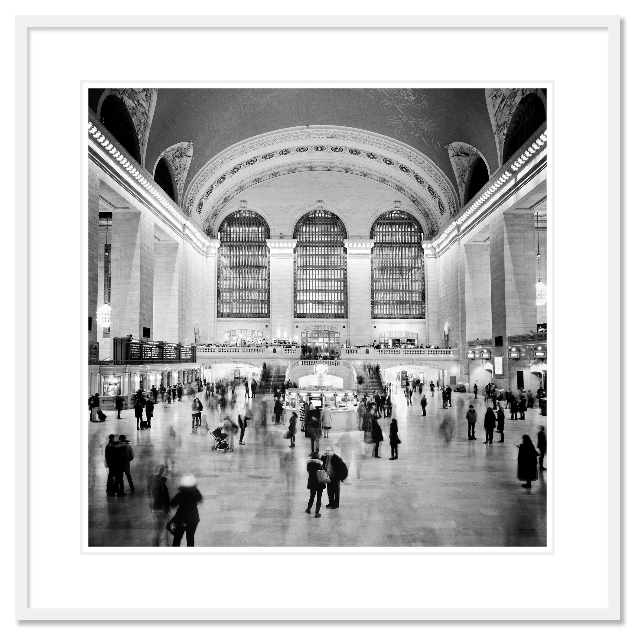 Grand Central Station Study 1 displayed in a white aluminium frame with a white mount by Gerald Berghammer.