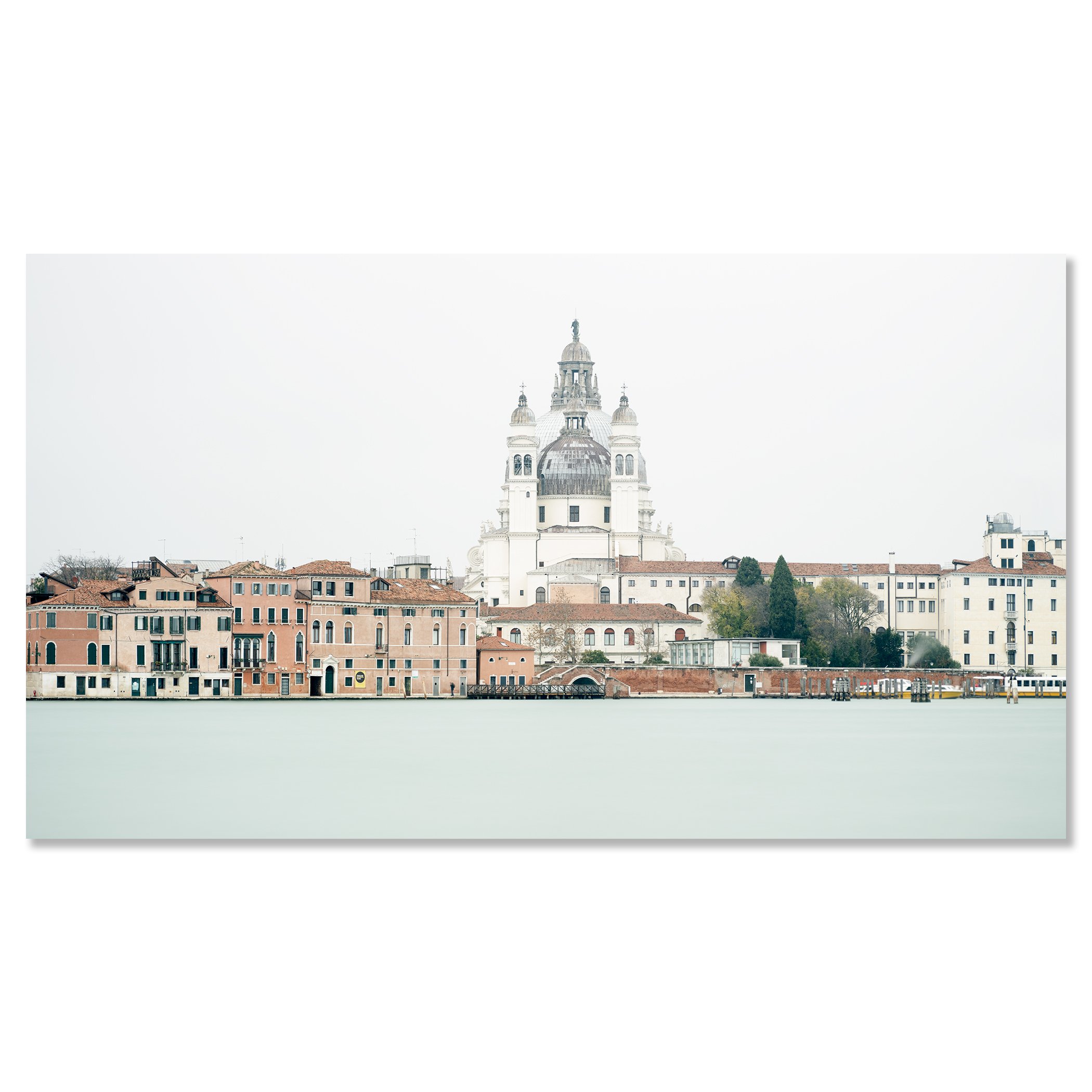 View of Venice, Panorama Study 4 – frameless colour photograph on aluminium Dibond featuring Santa Maria della Salute. Photo by Gerald Berghammer.