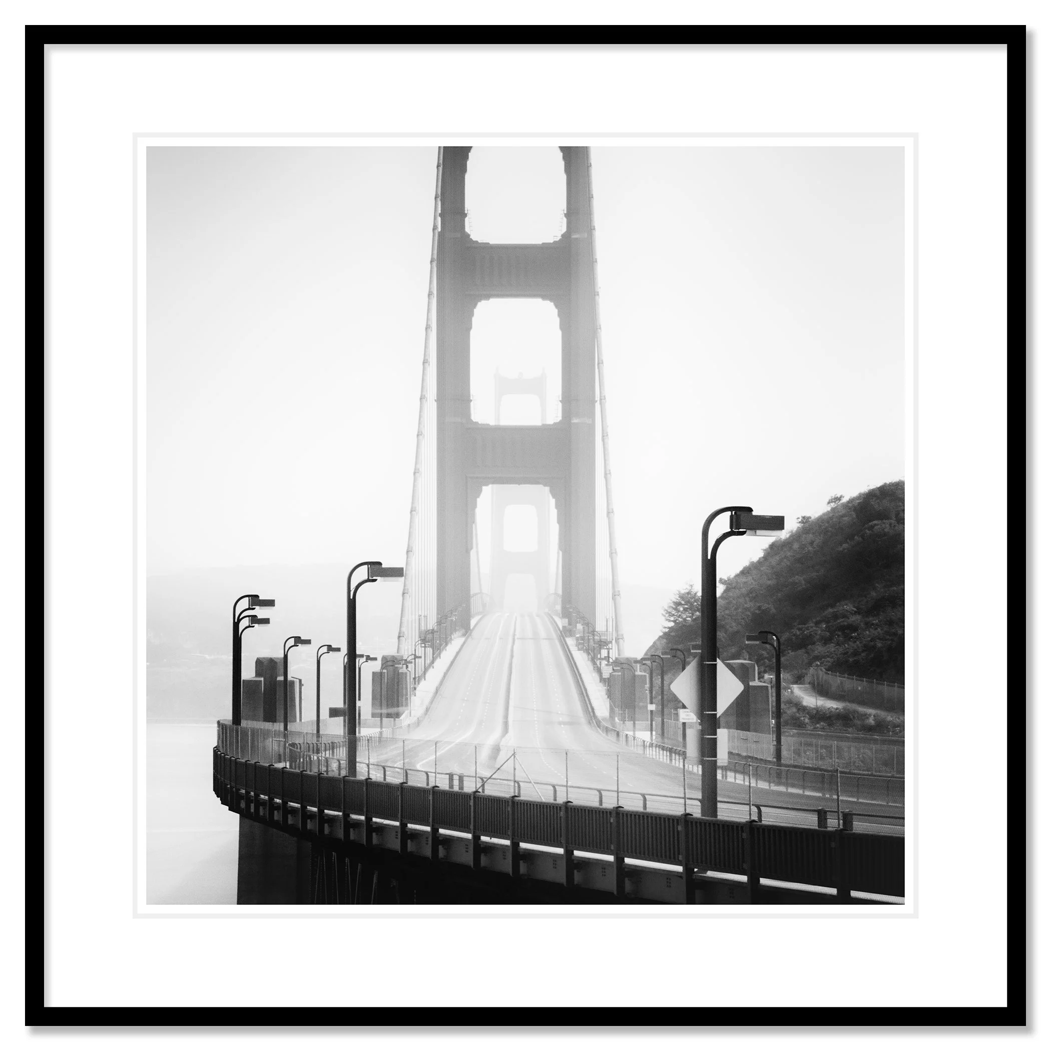 Golden Gate Bridge Study 7 by Gerald Berghammer, fine art print in a black aluminium frame with white mount.