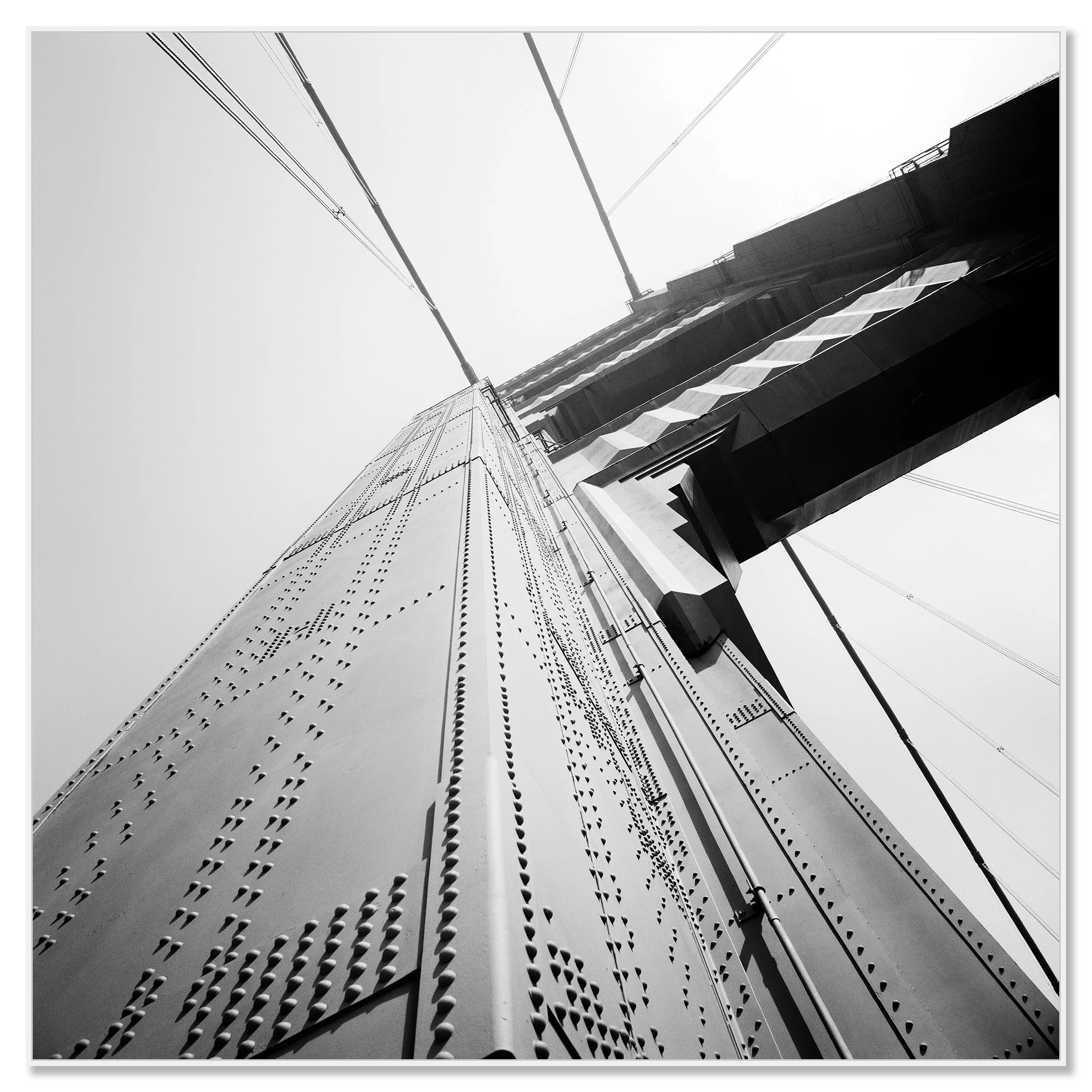 Golden Gate, Detail Study 2 by Gerald Berghammer in a white aluminium ArtBox frame.