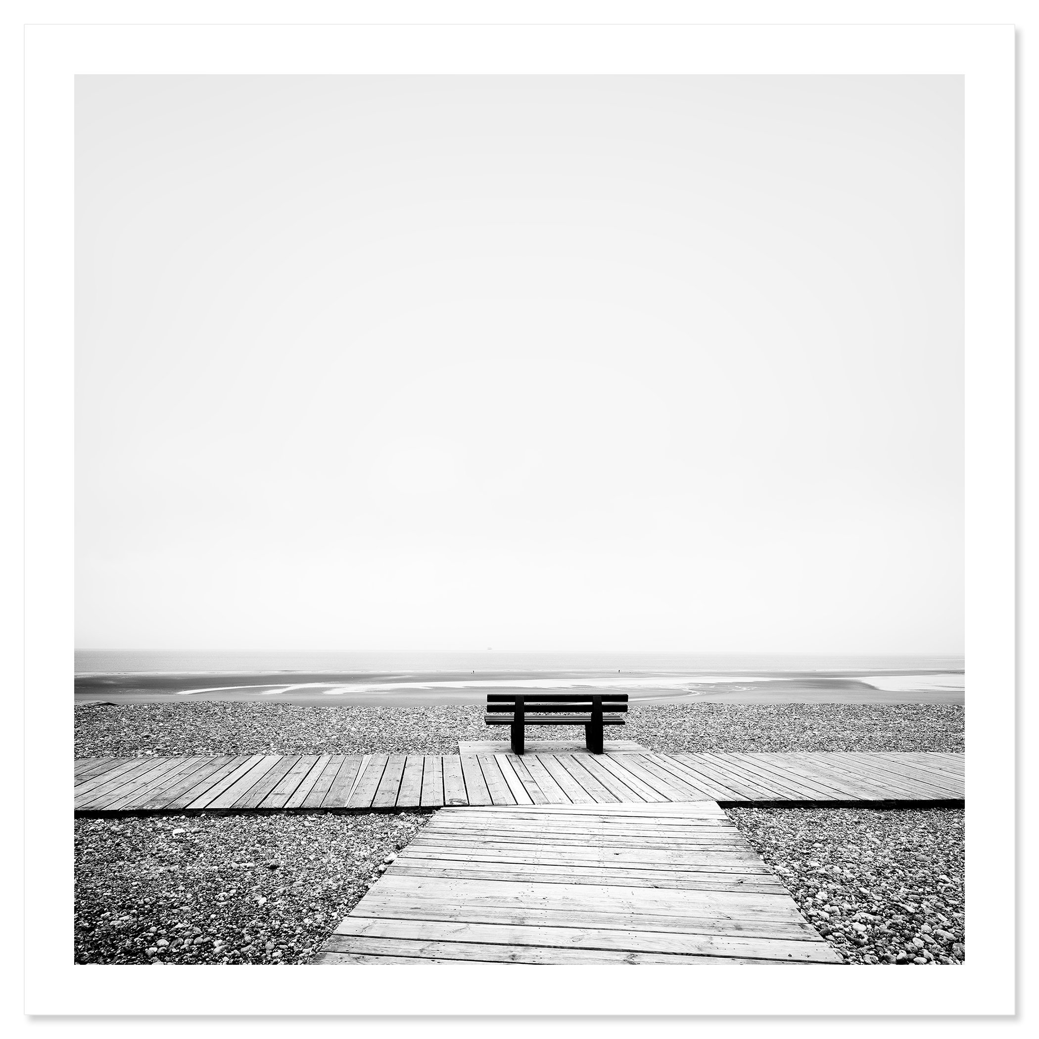 Relaxing Point Study 1 by Gerald Berghammer shown as an archival black-and-white fine art print with a white border.