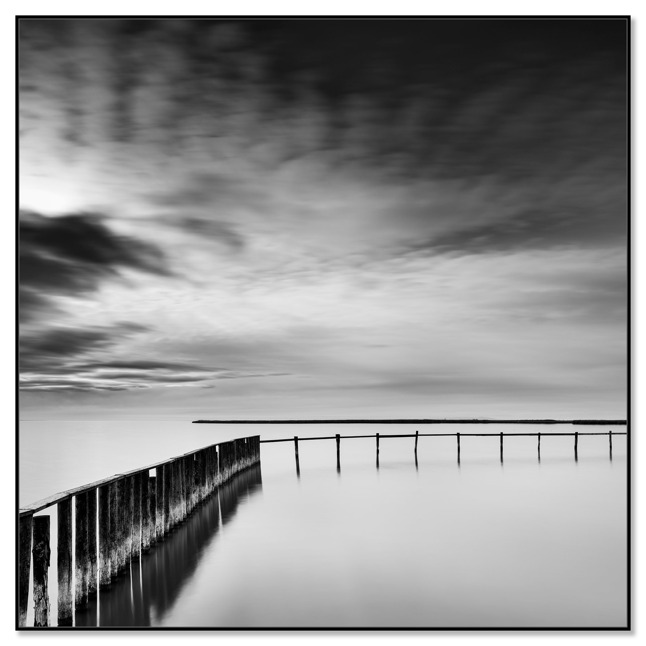 Swimming Area Study 3 shown in a black aluminium ArtBox frame on Dibond by Gerald Berghammer.