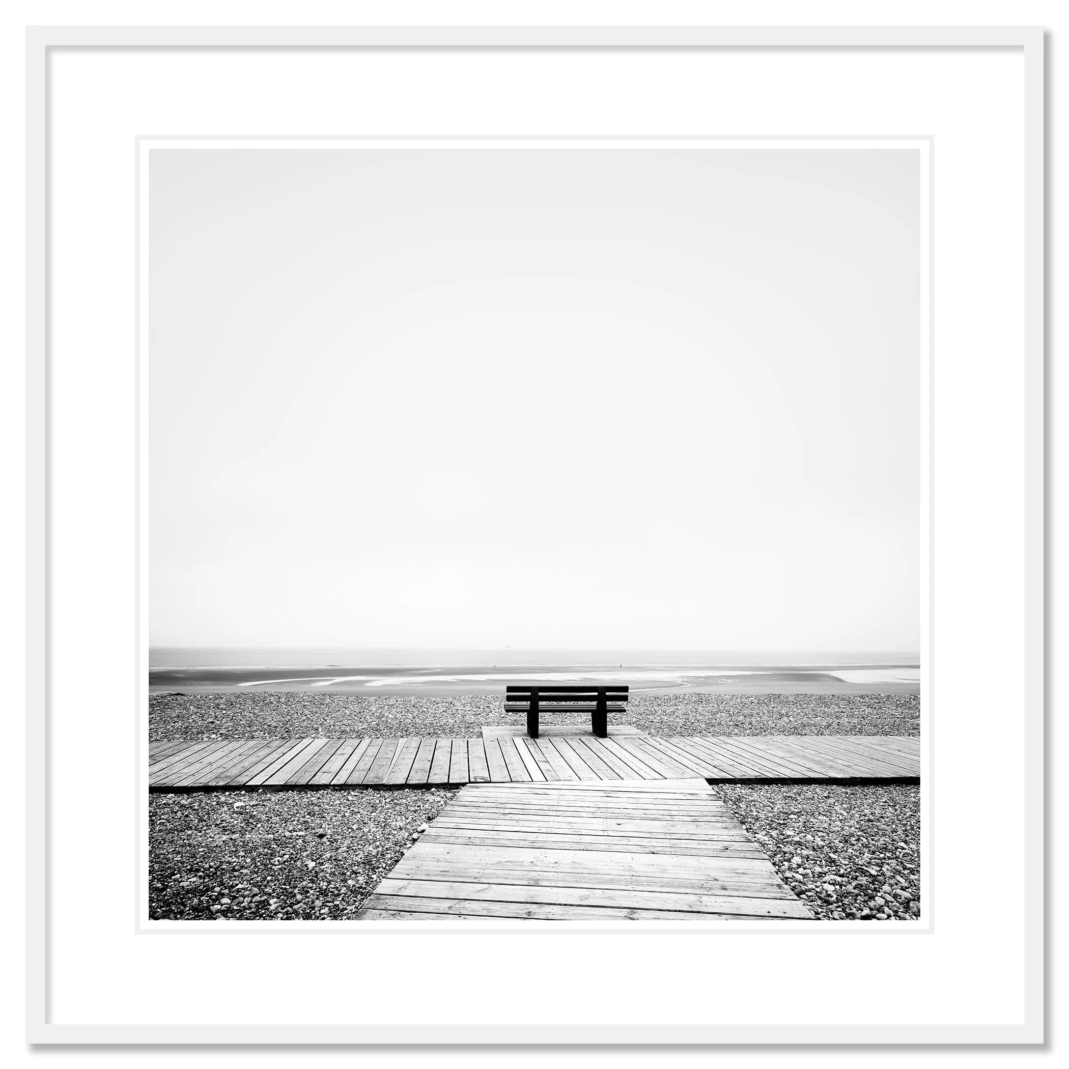 Relaxing Point Study 1 by Gerald Berghammer presented in a white aluminium frame with a white museum-quality mount.