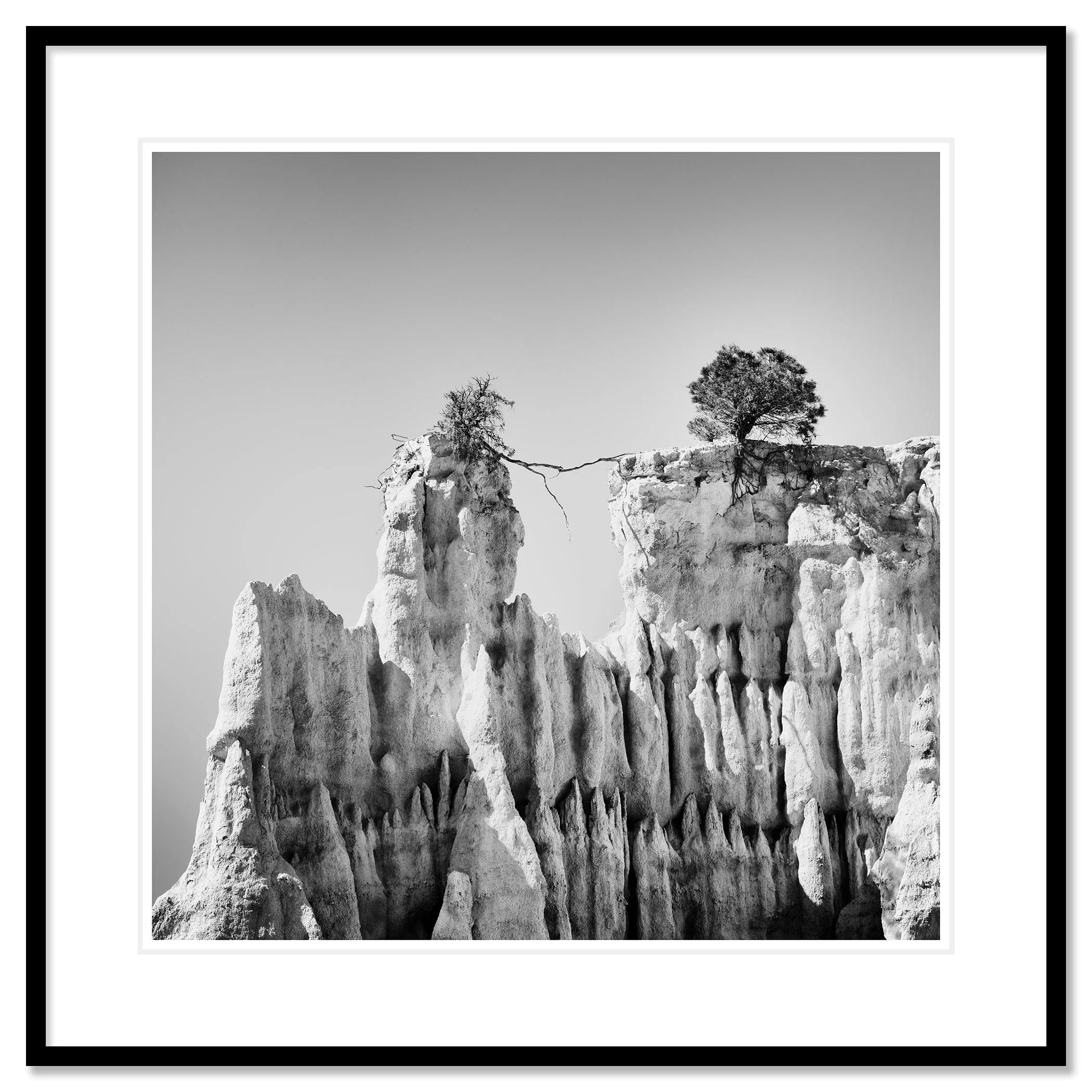 The Organs of Ille-sur-Tet Study 3 shown as an archival pigment print in a black aluminium frame with a white mount by Gerald Berghammer.
