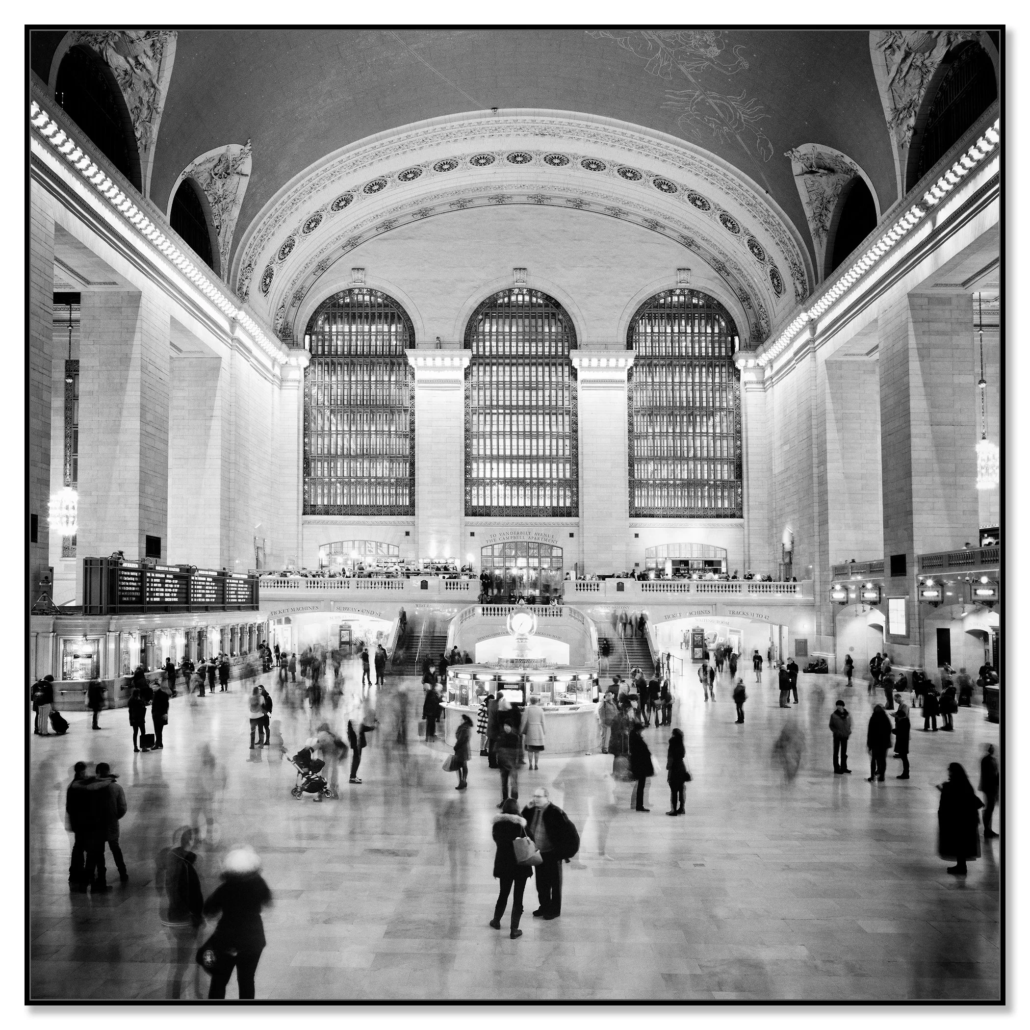 Grand Central Station Study 1 displayed in a black aluminium ArtBox frame by Gerald Berghammer.