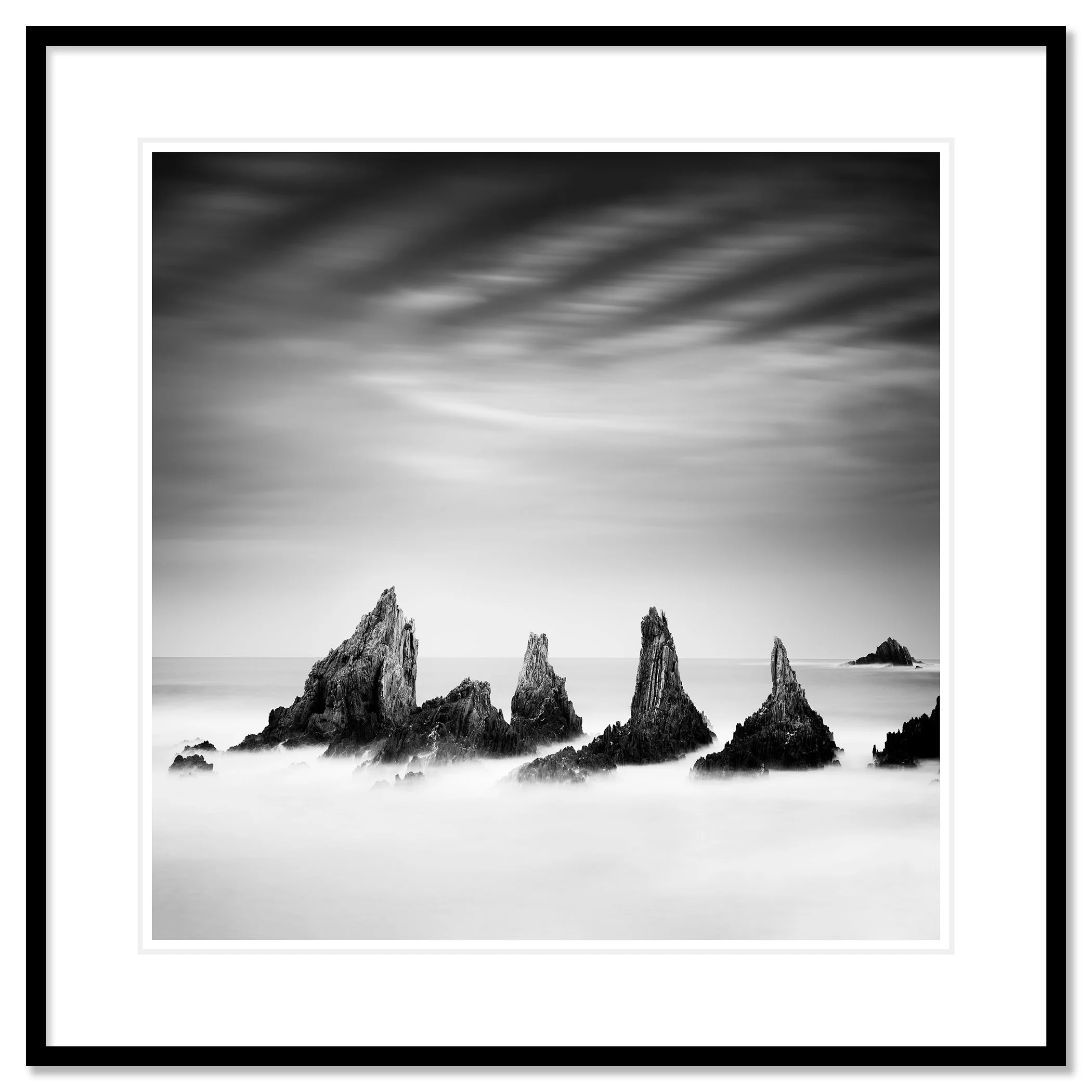 Rocky Peaks Study 4 – Spain pigment print with mount in a black aluminium frame