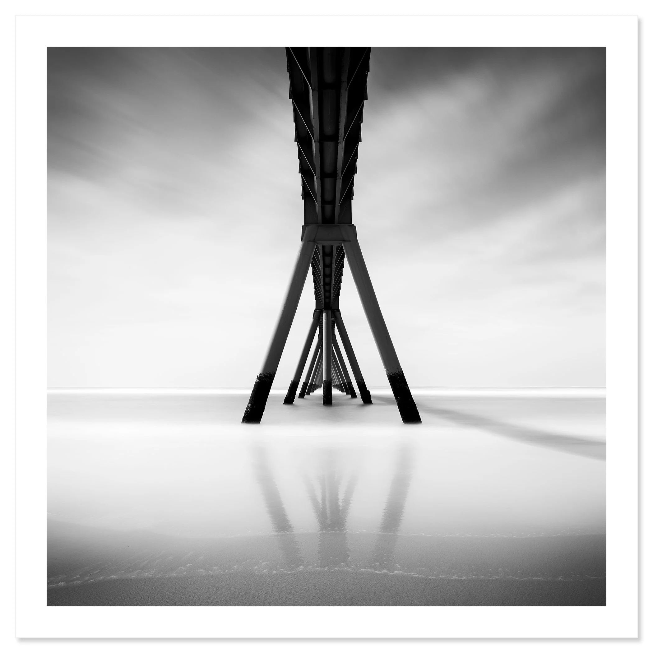 Wharf de la Salie Study 1 by Gerald Berghammer, black-and-white fine art photograph presented as an archival pigment print.