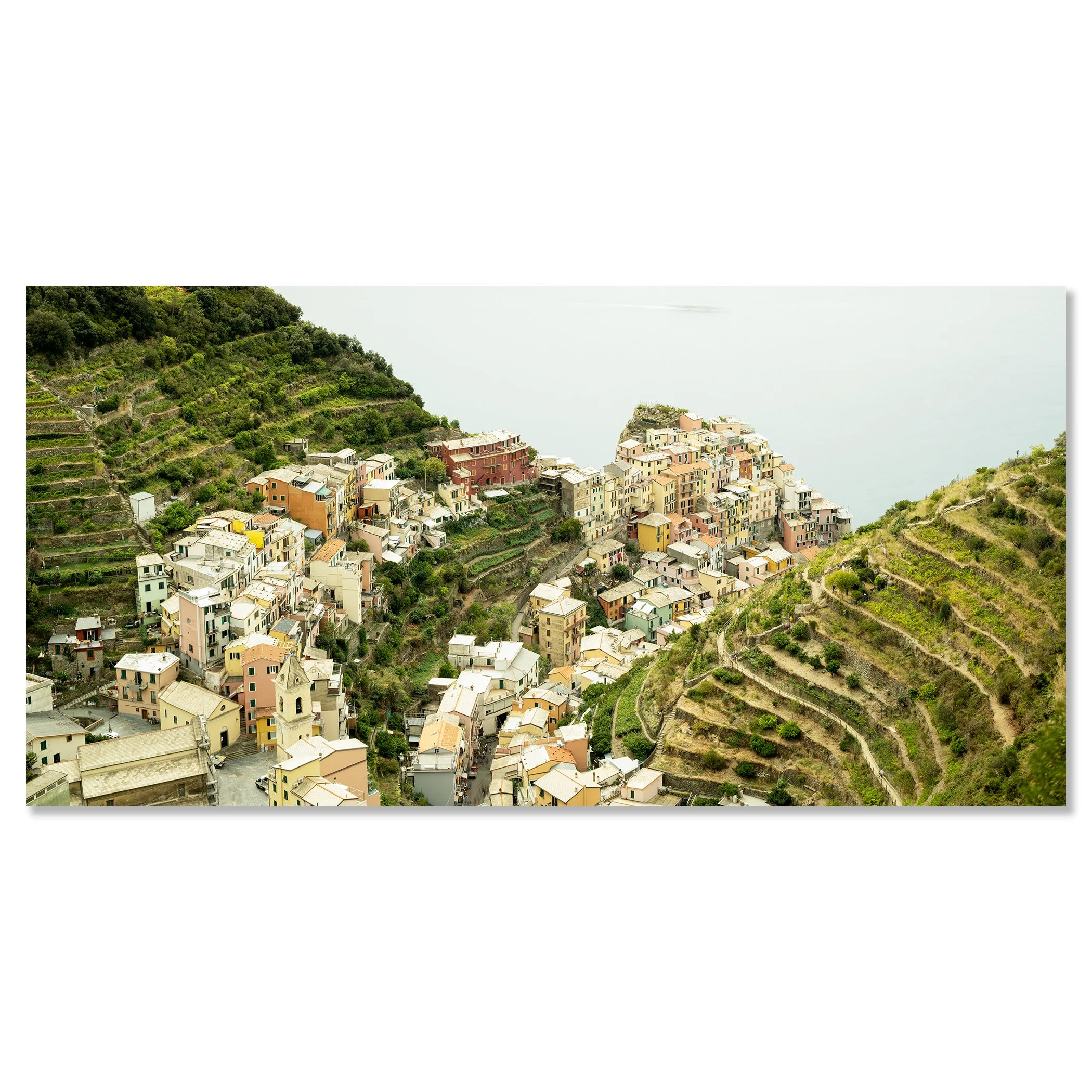 Picturesque Village Study 2 by Gerald Berghammer shown as a frameless colour artwork mounted on aluminium Dibond.
