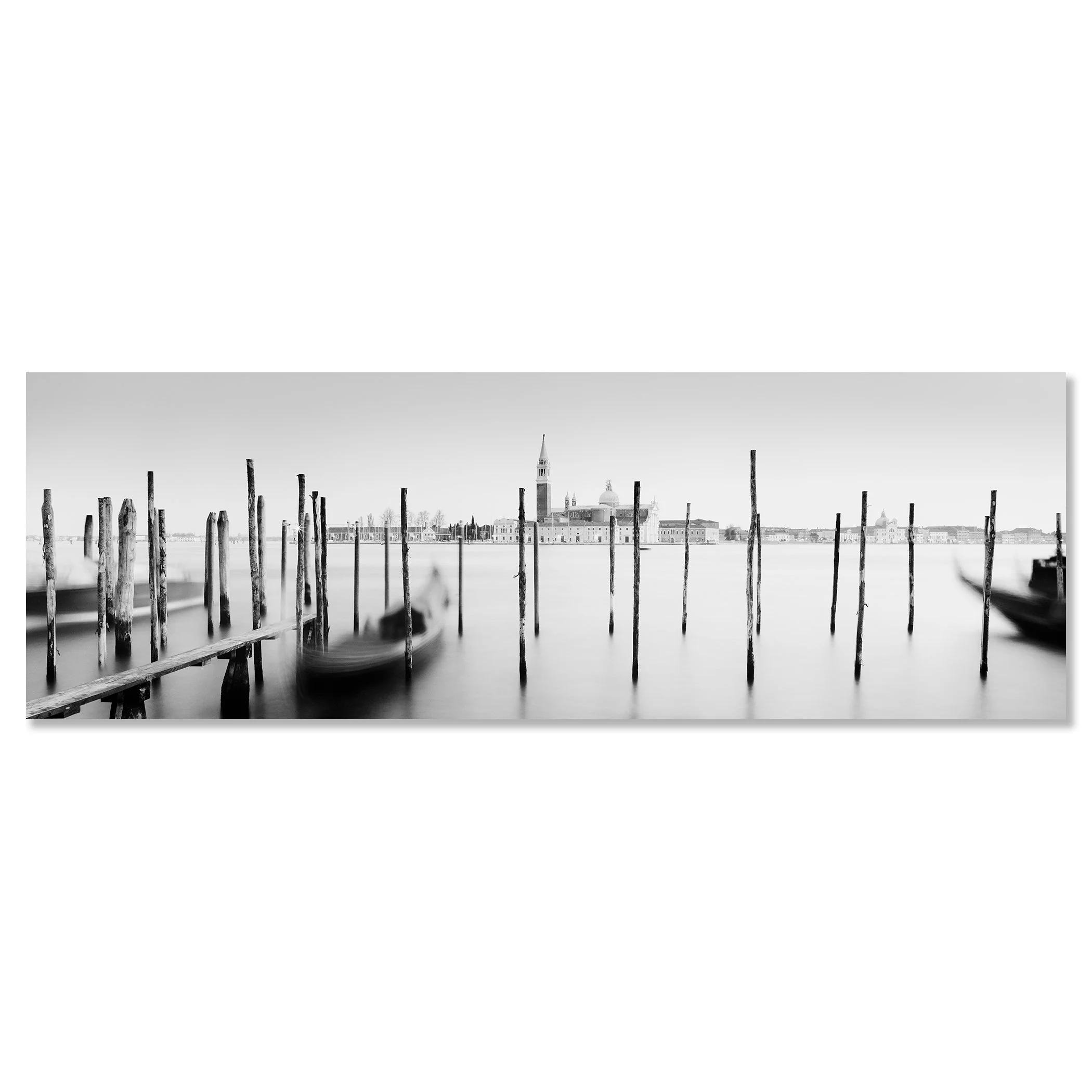 Basilica di San Giorgio Maggiore Panorama by Gerald Berghammer mounted on Dibond in a black aluminium ArtBox frame.
