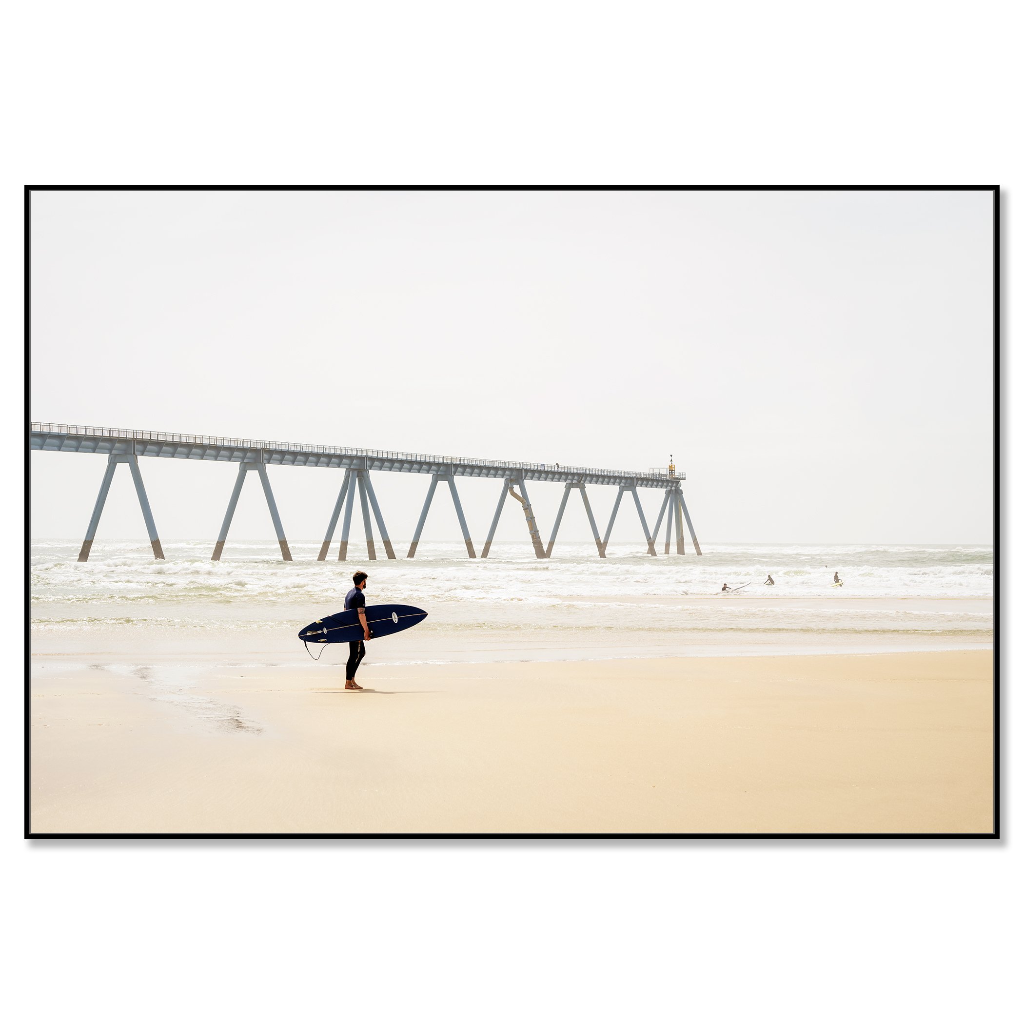 Wave Watcher Study 2 – France, colour Dibond print in a black aluminium ArtBox frame by Gerald Berghammer.