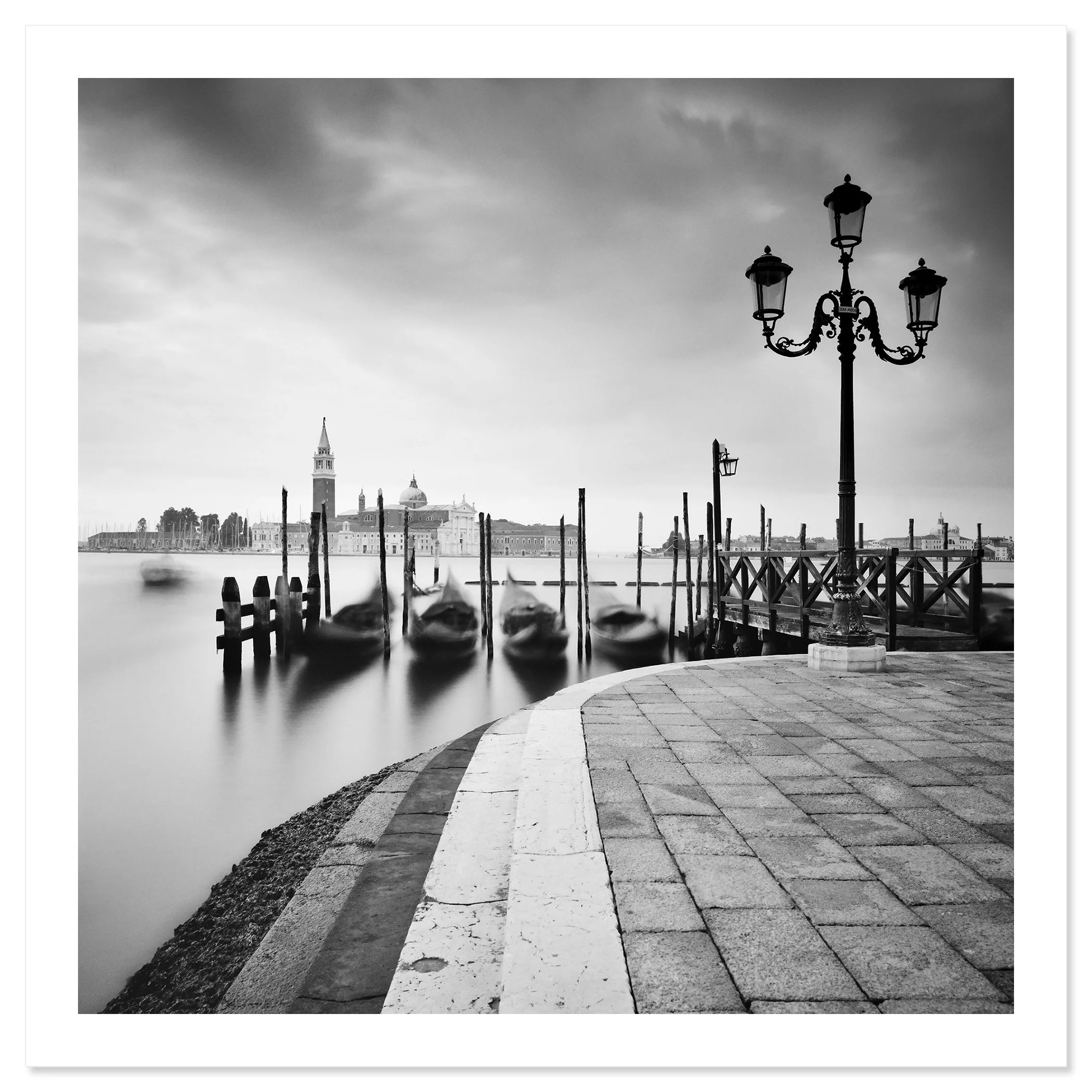 Basilica di San Giorgio Maggiore Study 2 by Gerald Berghammer, black-and-white fine art photograph presented as an unframed archival print.