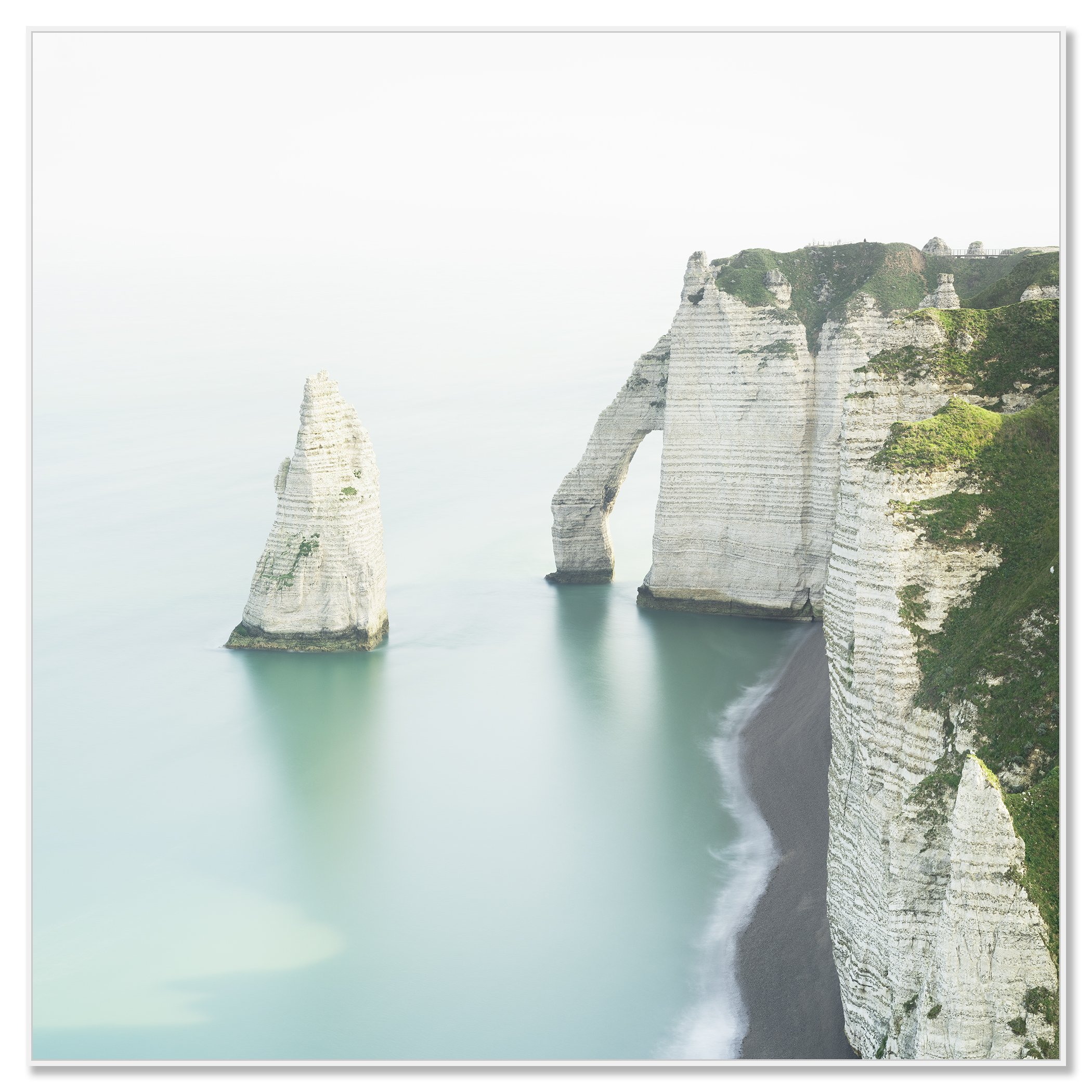 The White Cliffs of Étretat colour photo print in a white aluminium ArtBox frame