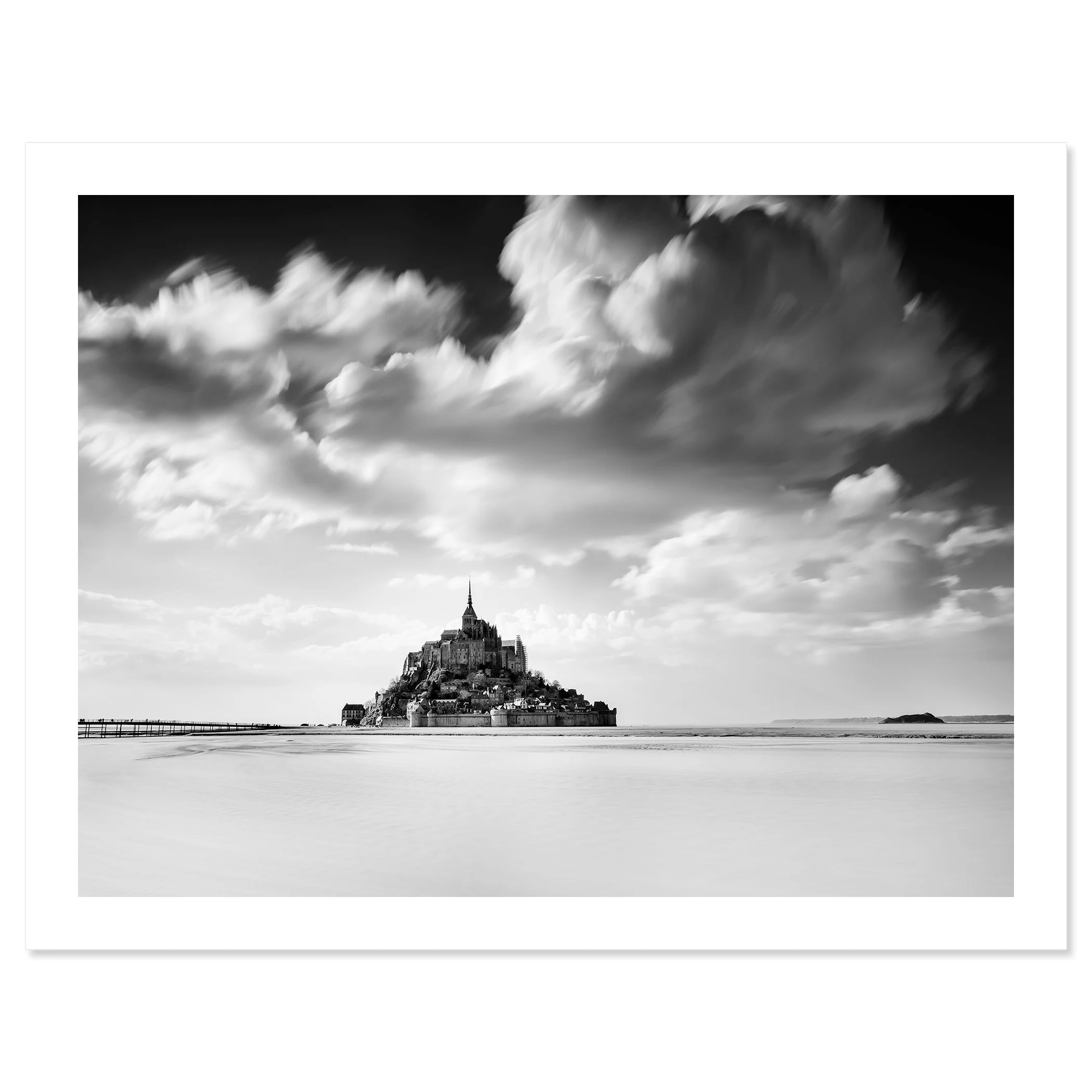 Mont-Saint-Michel Study 1 by Gerald Berghammer shown as an archival pigment fine art print with a white border.