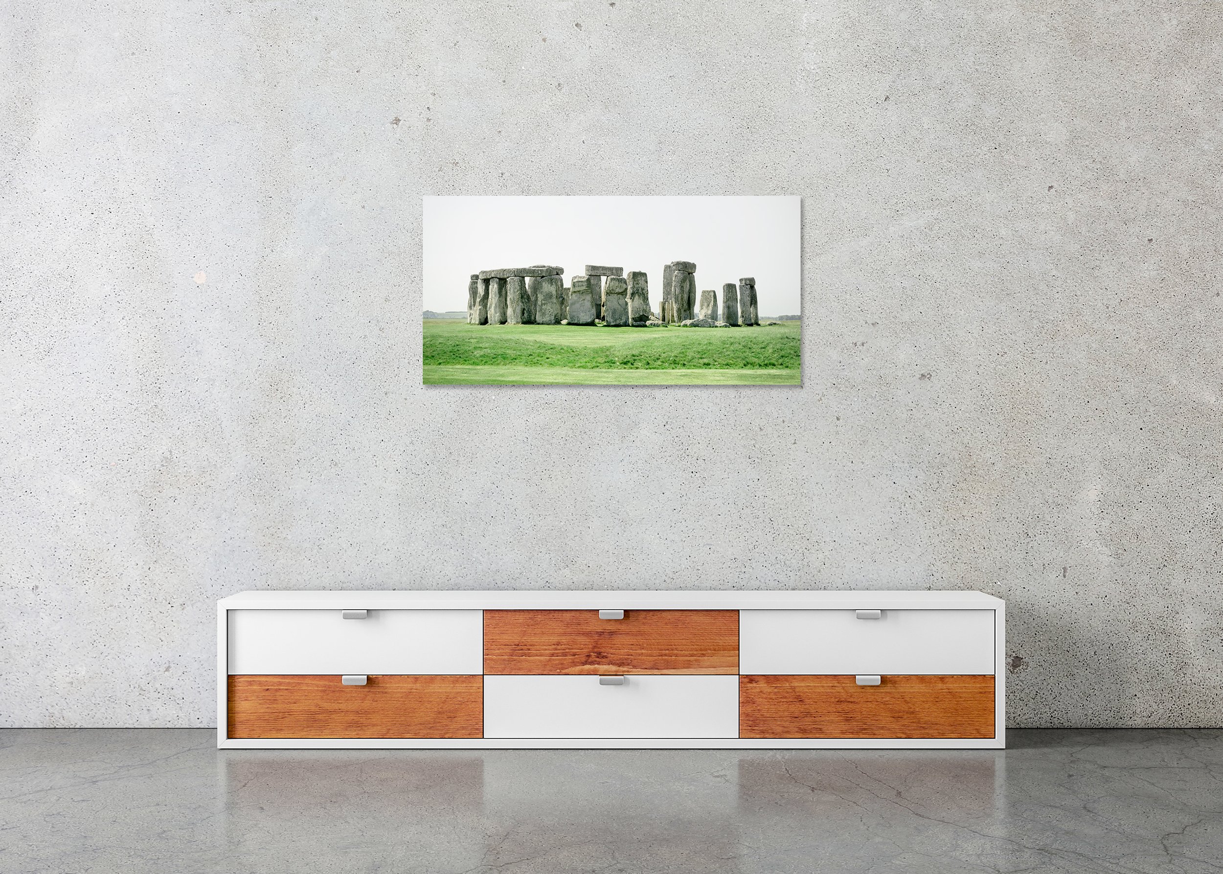 Stonehenge, Panorama Study 1 – frameless colour photograph mounted on aluminium Dibond.