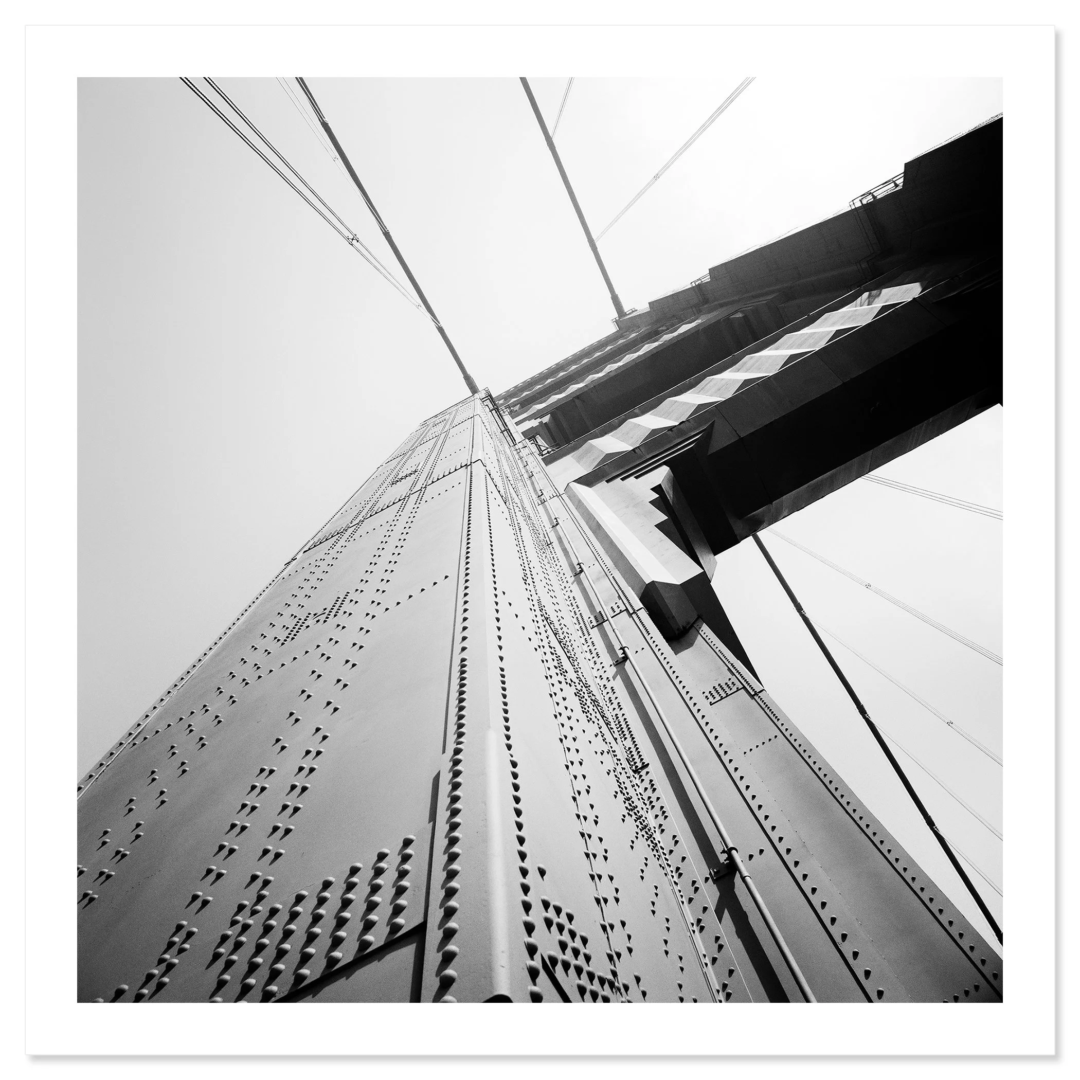 Golden Gate, Detail Study 2 by Gerald Berghammer as a black-and-white fine art print only.