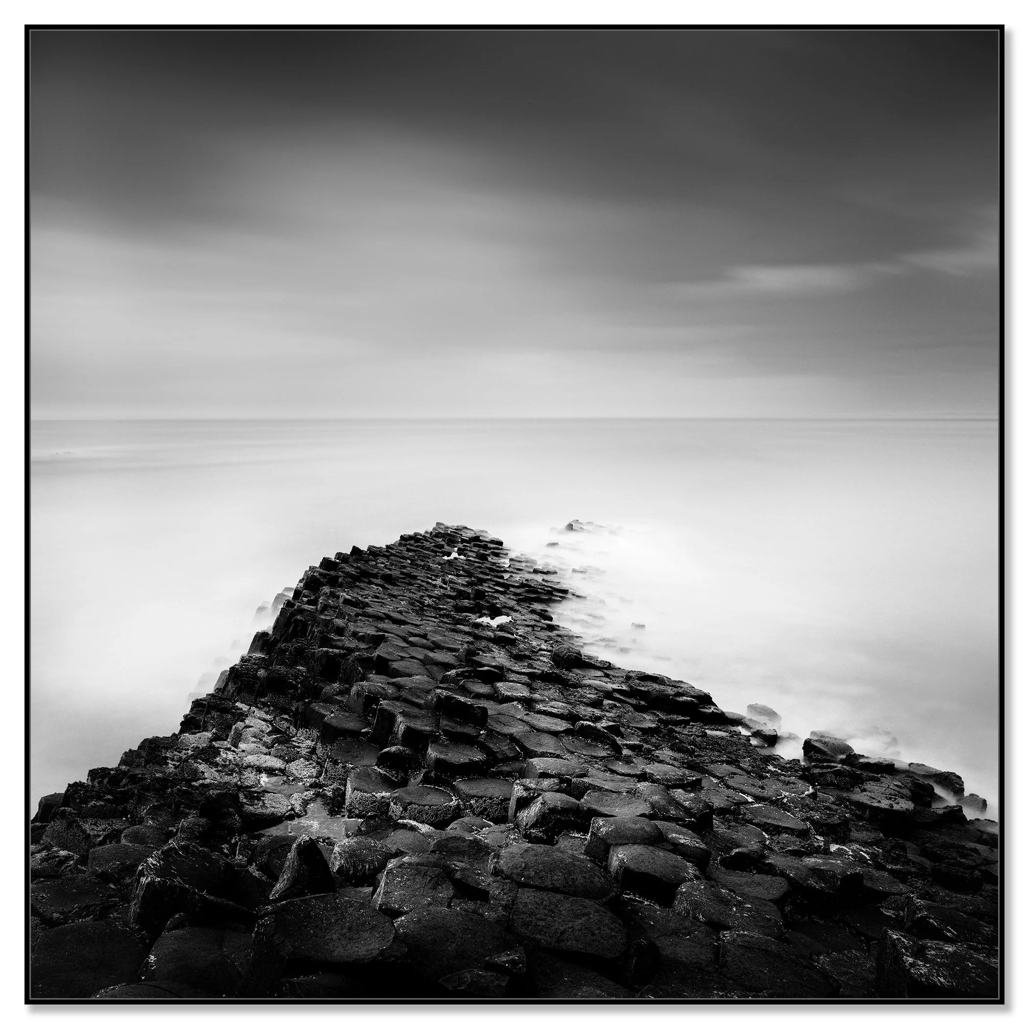 Giant’s Causeway Study 2 shown in a black aluminium ArtBox frame by Gerald Berghammer.