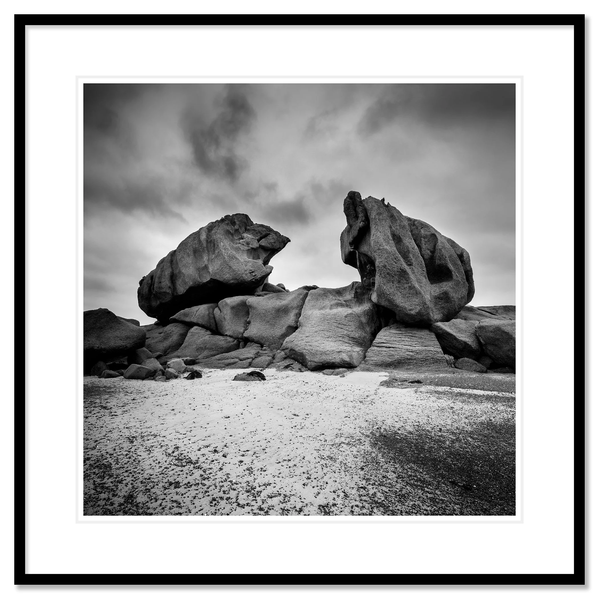 Crab Claws Rock Study 1 by Gerald Berghammer, archival pigment print in a black aluminium frame with white mount.