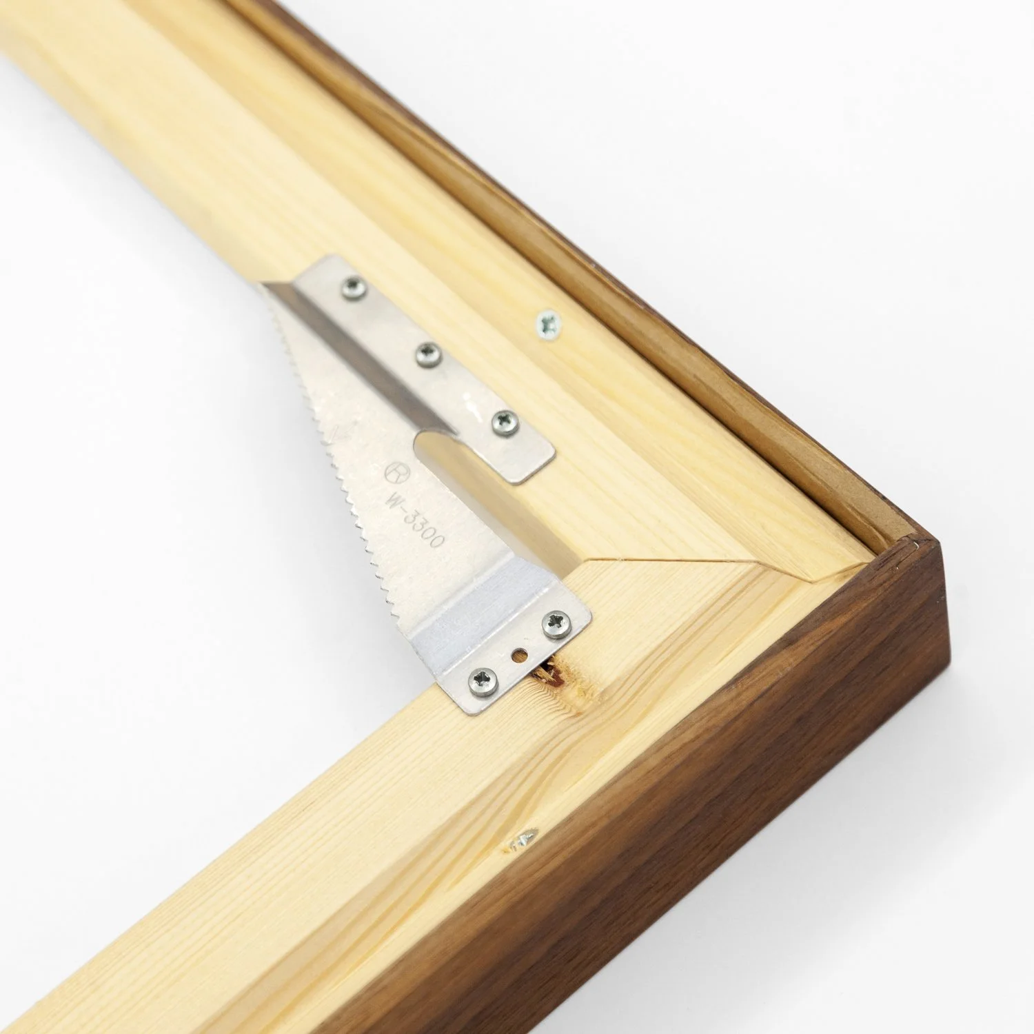 Populus Forest, Austria – rear frame detail showing the metal hanging fitting on the original exhibited artwork by Gerald Berghammer.
