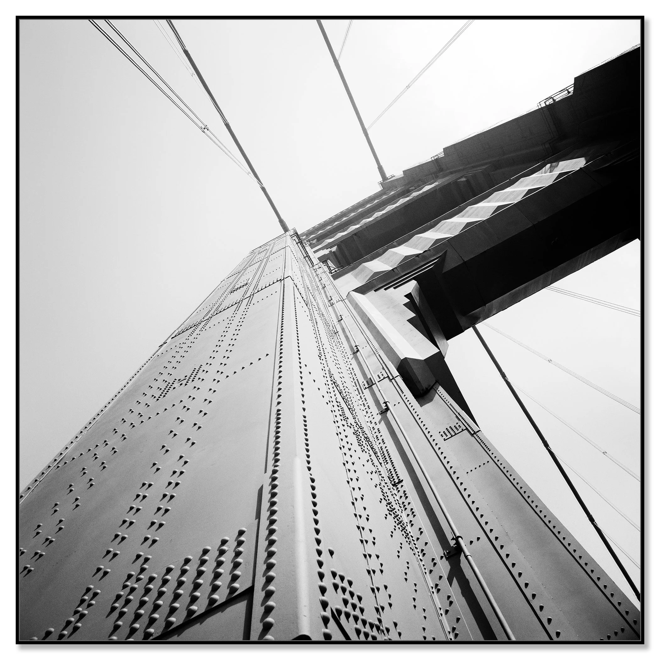 Golden Gate, Detail Study 2 by Gerald Berghammer in a black aluminium ArtBox frame.