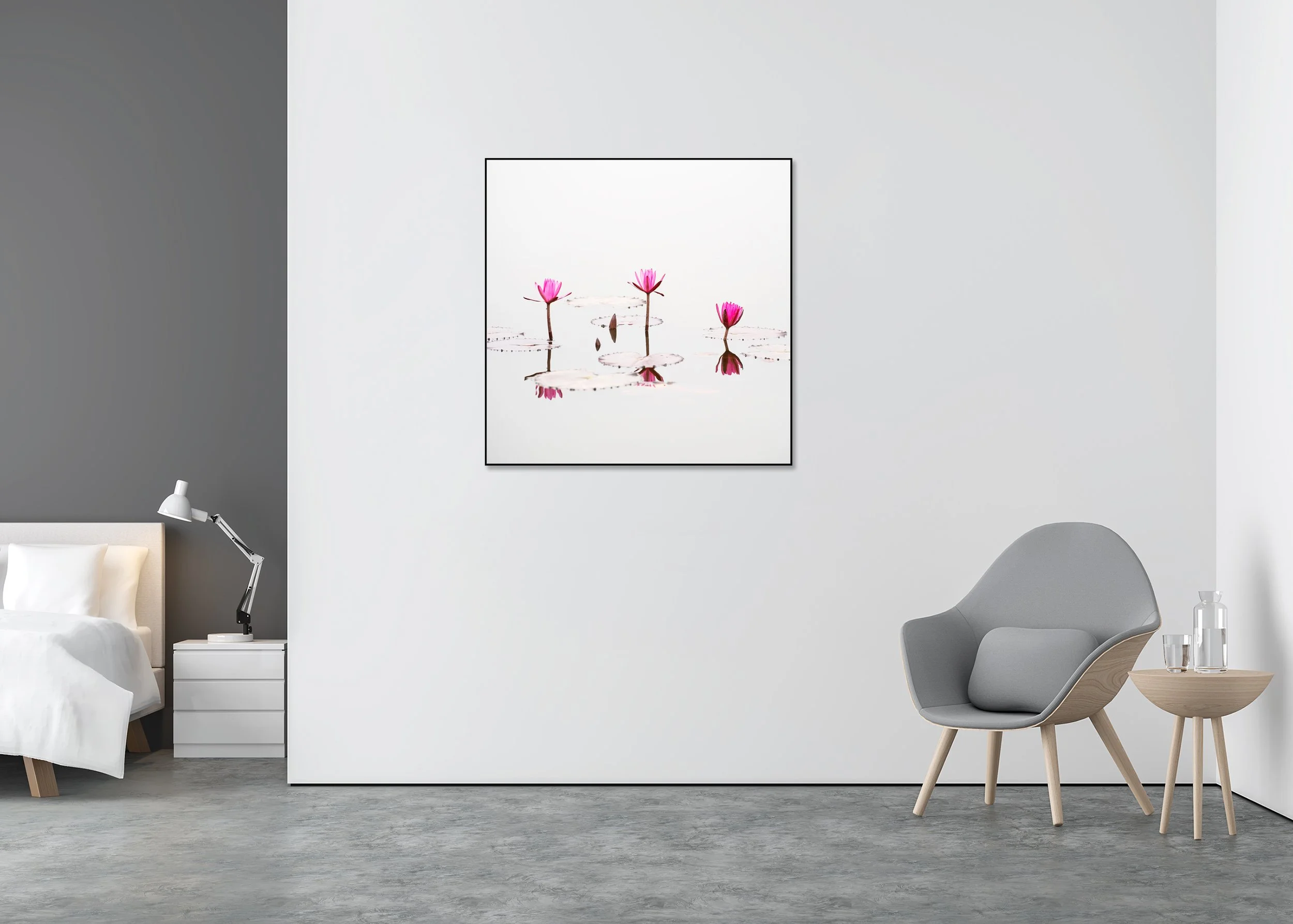 Gerald Berghammer - Nelumbo Nucifera, minimalist waterscape, lotus flower, Vietnam, ChromaLuxe print, aluminium art box