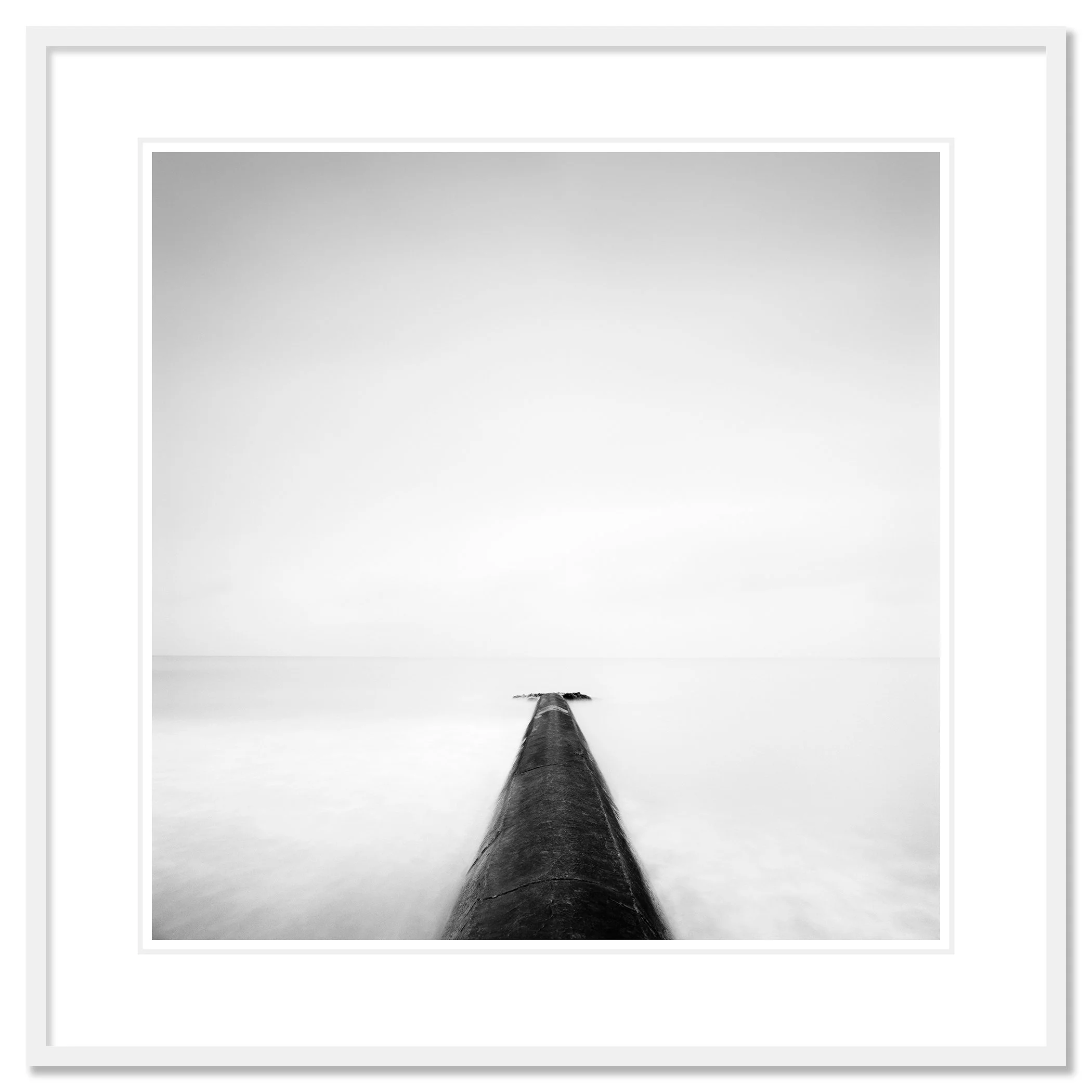 Straight On Study 1 in a white aluminium frame with white mount by Gerald Berghammer