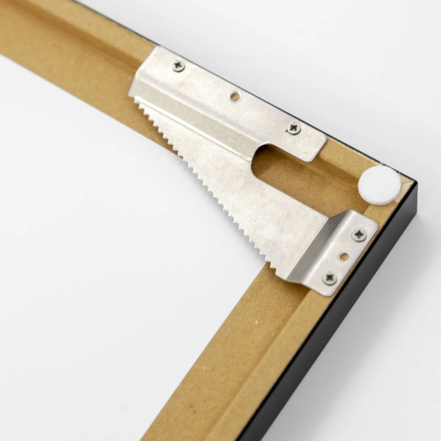Gerald Berghammer – Golden Gate Study 9, detail of the wooden frame and metal fittings on the reverse of the artwork.