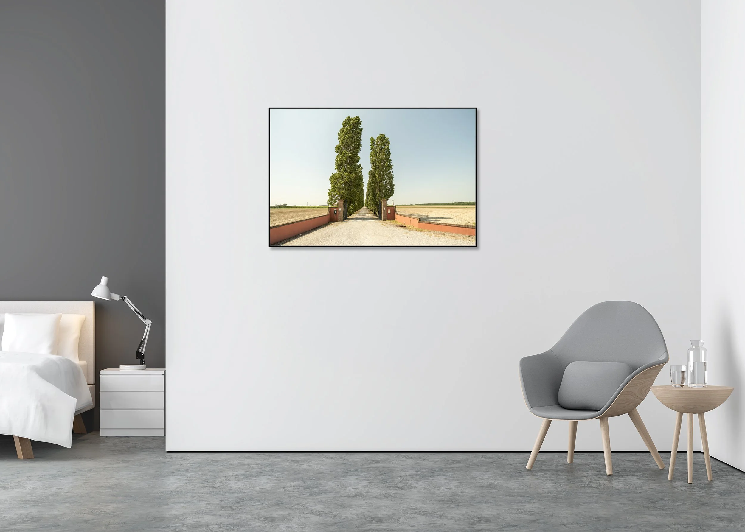 The Way to the Vineyard, Tuscany, Italy as a colour fine art photo print mounted to Dibond in an aluminium ArtBox.