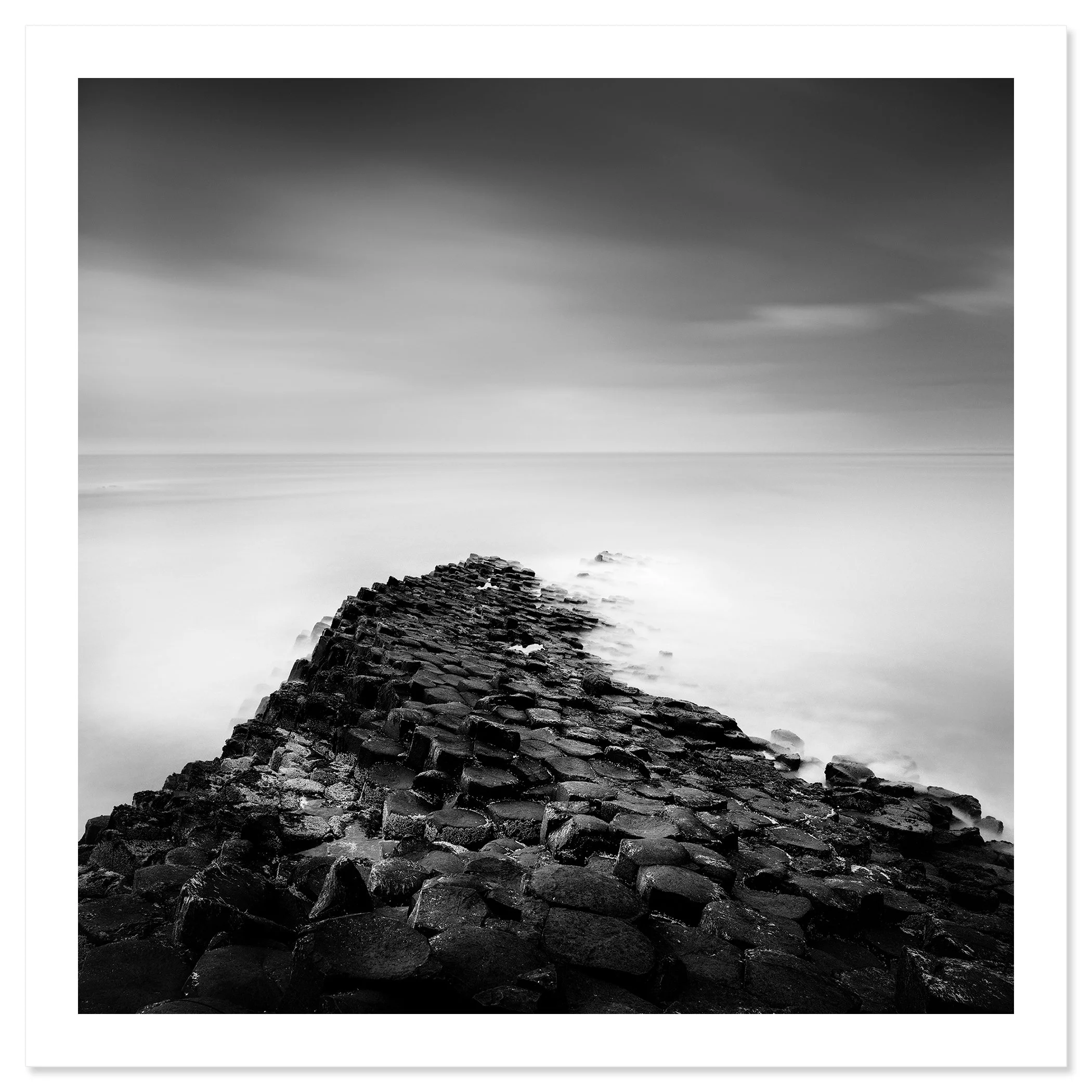 Giant’s Causeway Study 2 shown as a fine art print with a white border by Gerald Berghammer.