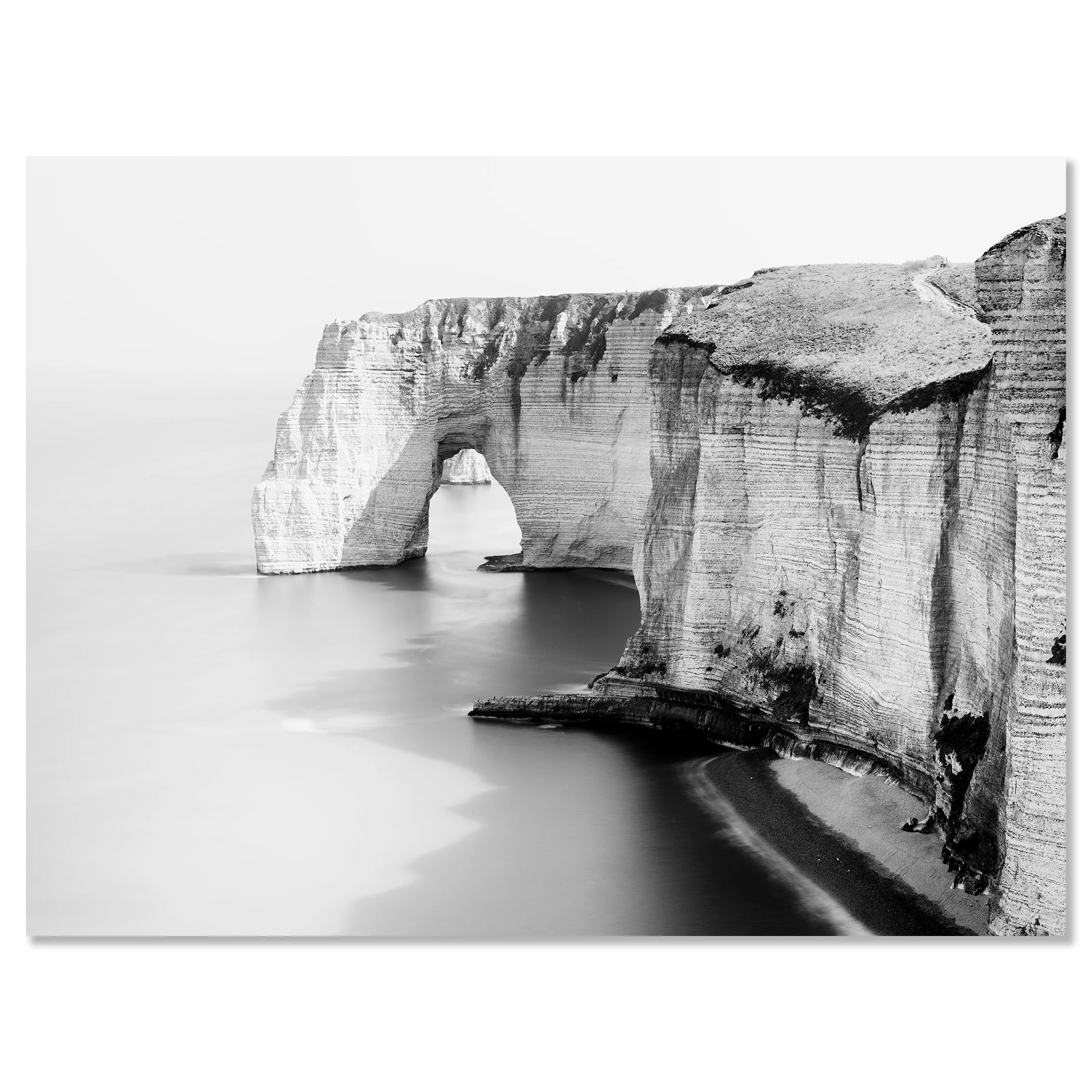 Alabaster Coast, Study 2 – black-and-white photograph mounted on aluminium Dibond with a frameless finish.