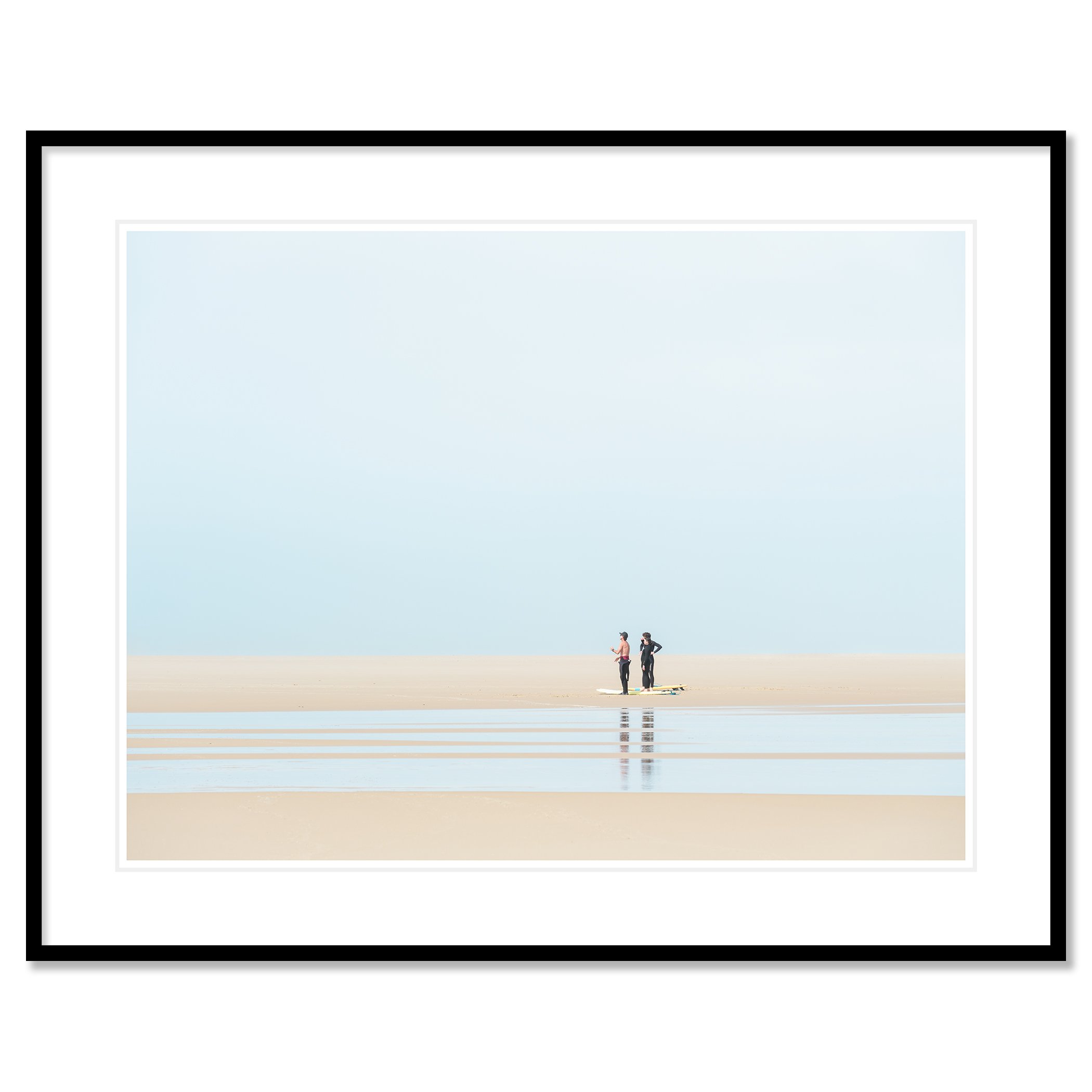 Wave Watcher, Study 1 – France, colour archival pigment print in a black aluminium frame with white mount. Photo by Gerald Berghammer.